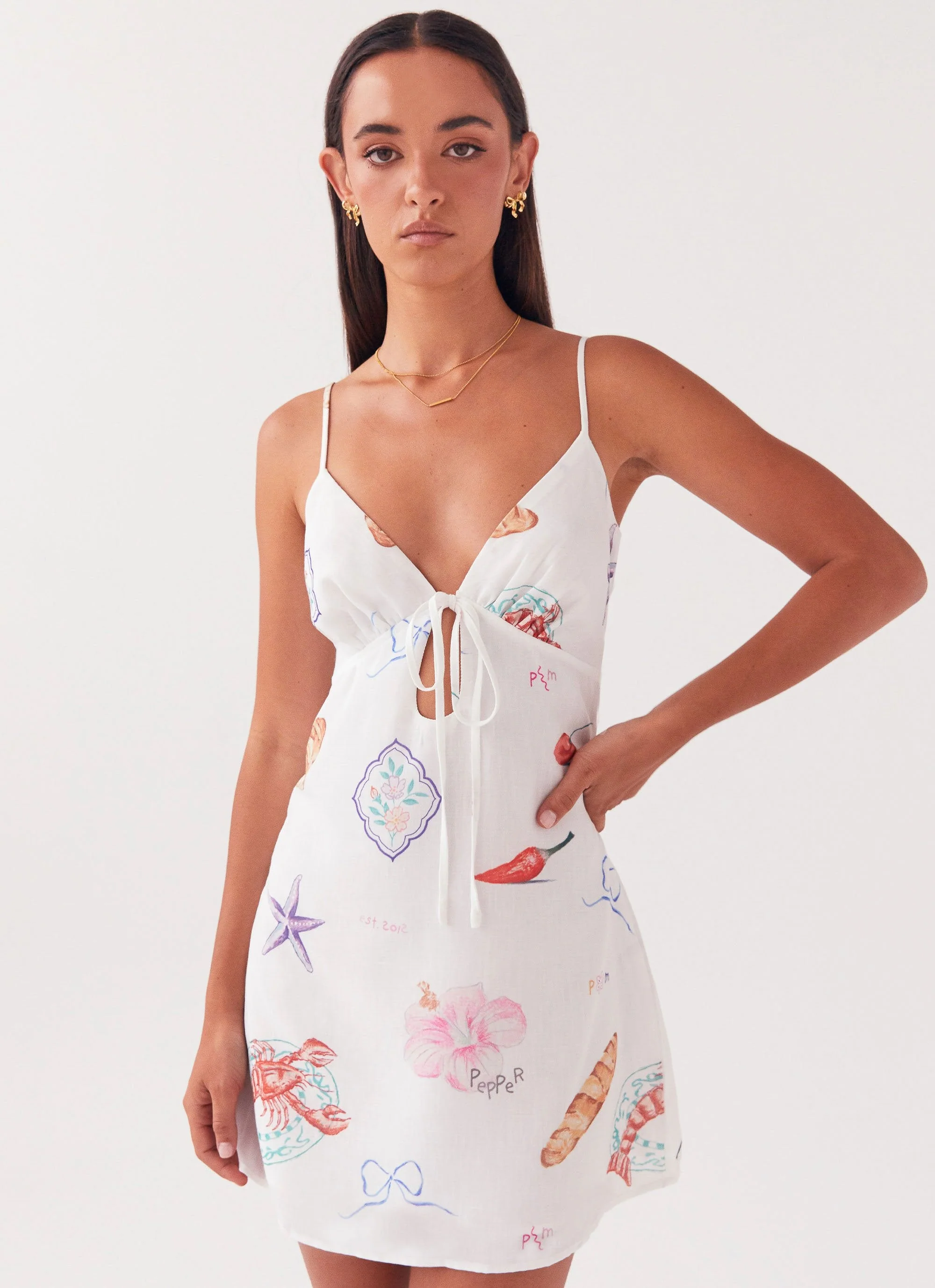 Flora Linen Mini Dress - Banchetto - Image 6