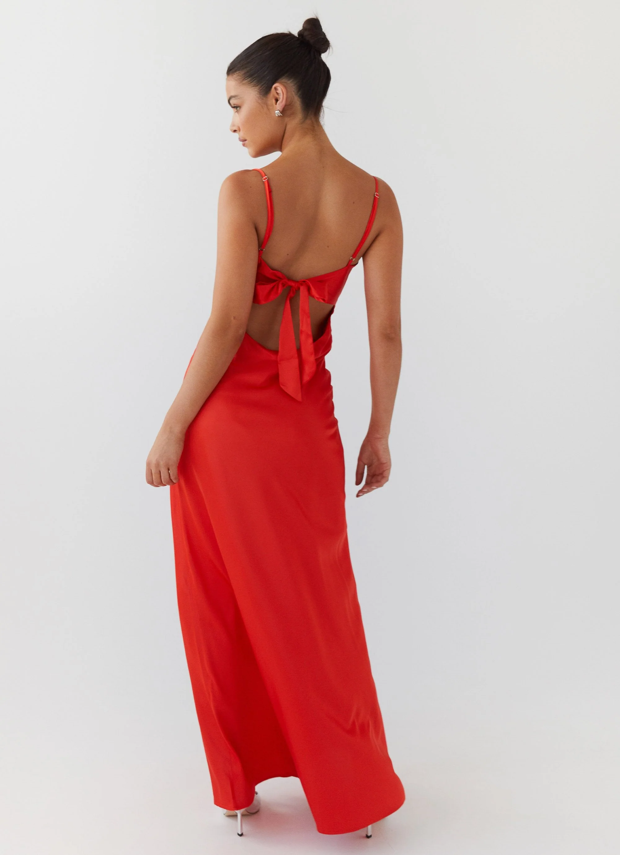 Flora Satin Maxi Dress - Citrus - Image 4