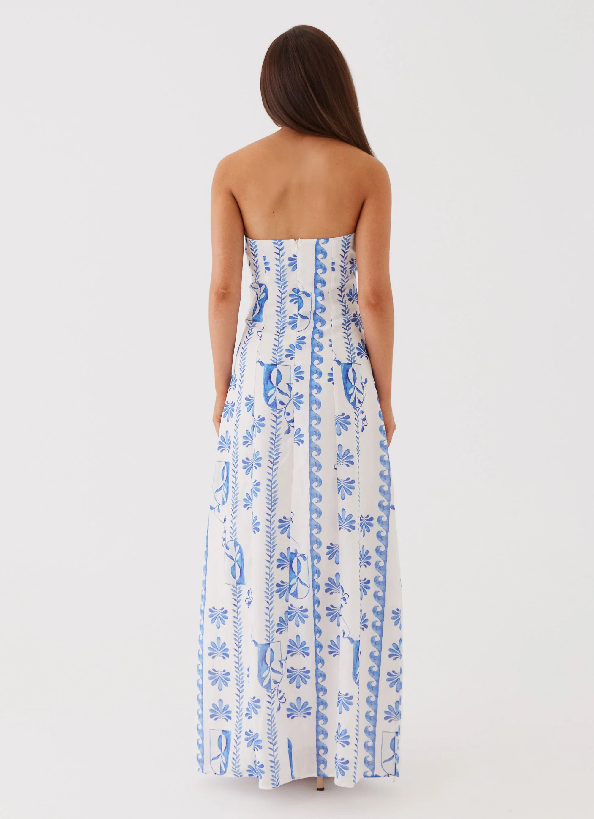 Tayla Linen Maxi Dress - Floral Wave - Image 4