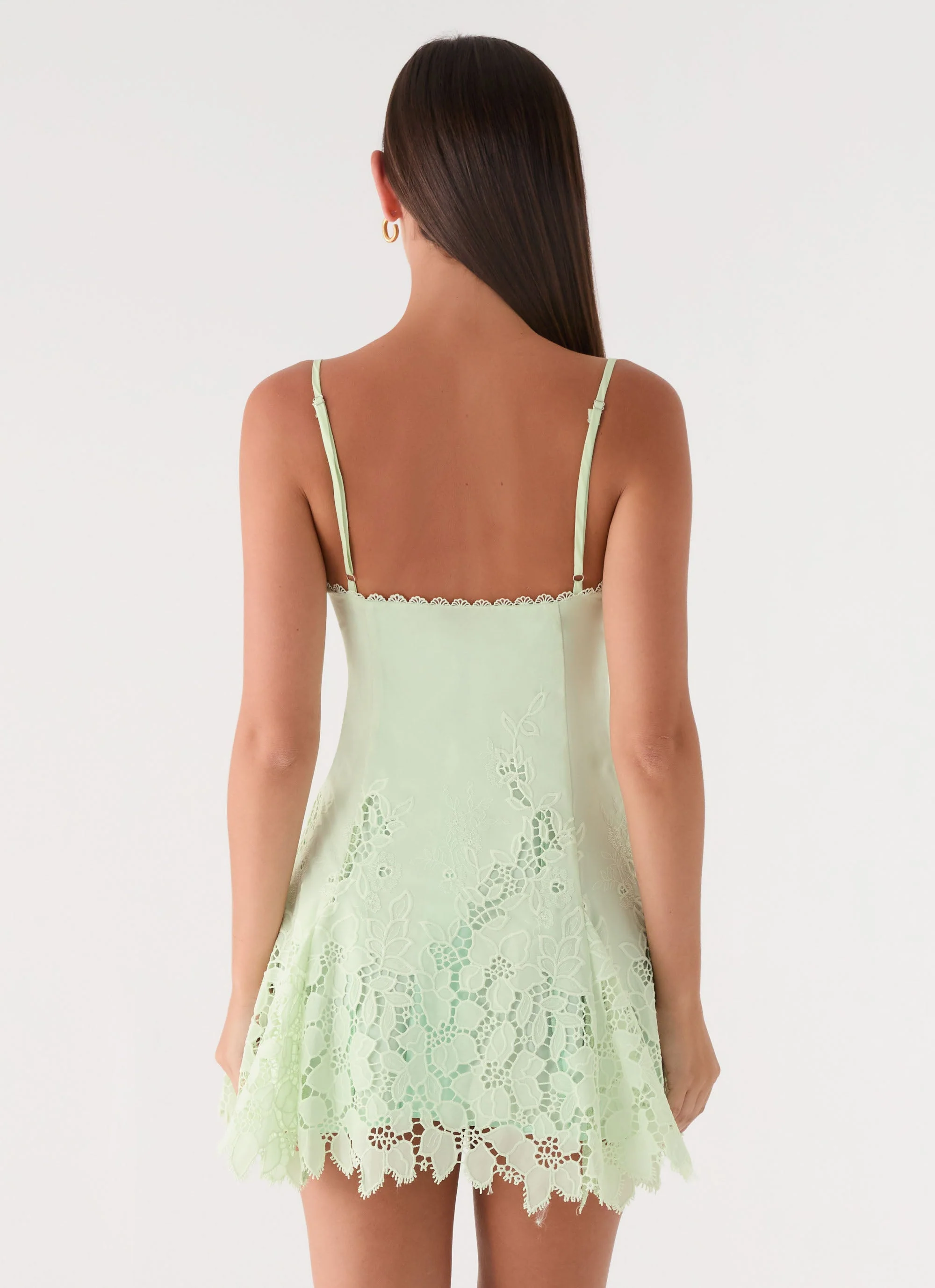 Florine Mini Dress - Pistachio - Image 3