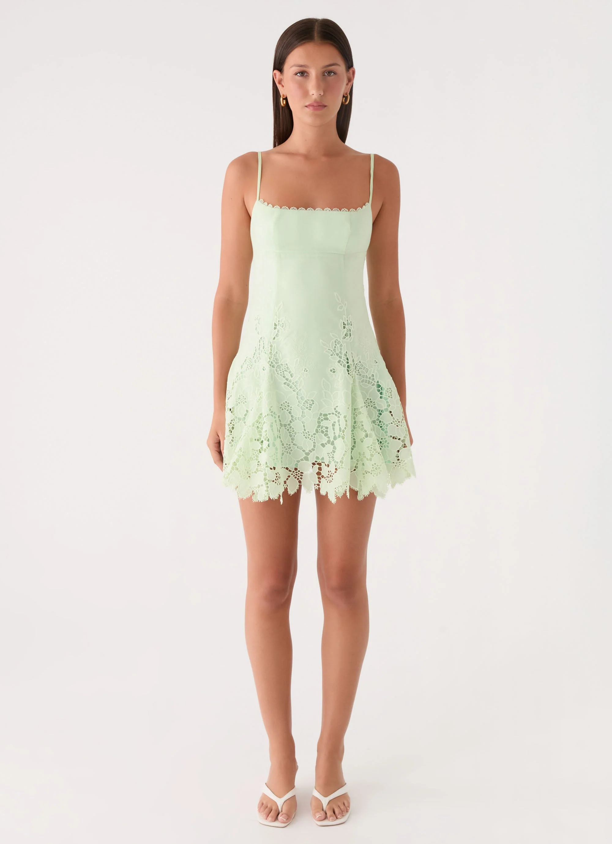 Florine Mini Dress - Pistachio - Image 4