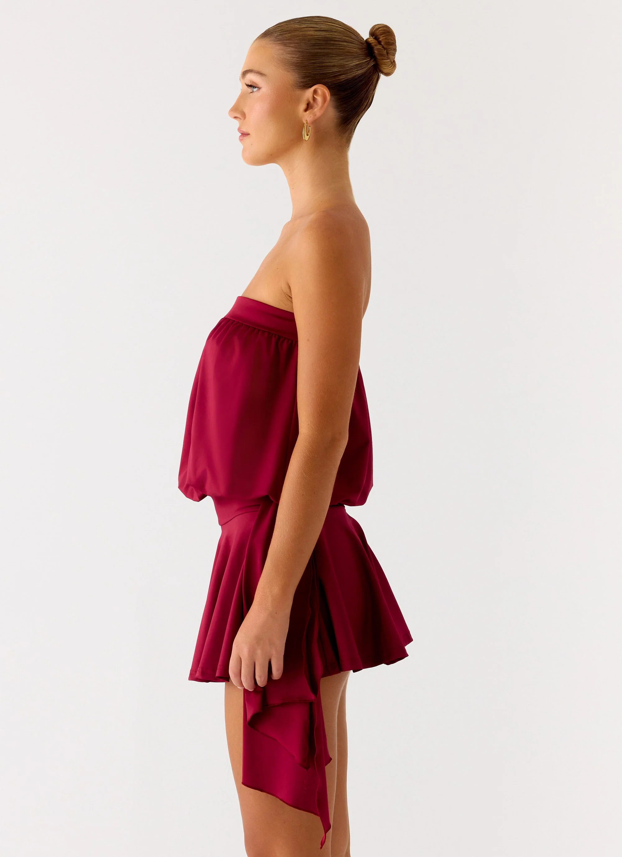 Forever Young Mini Dress - Dark Cherry - Image 2