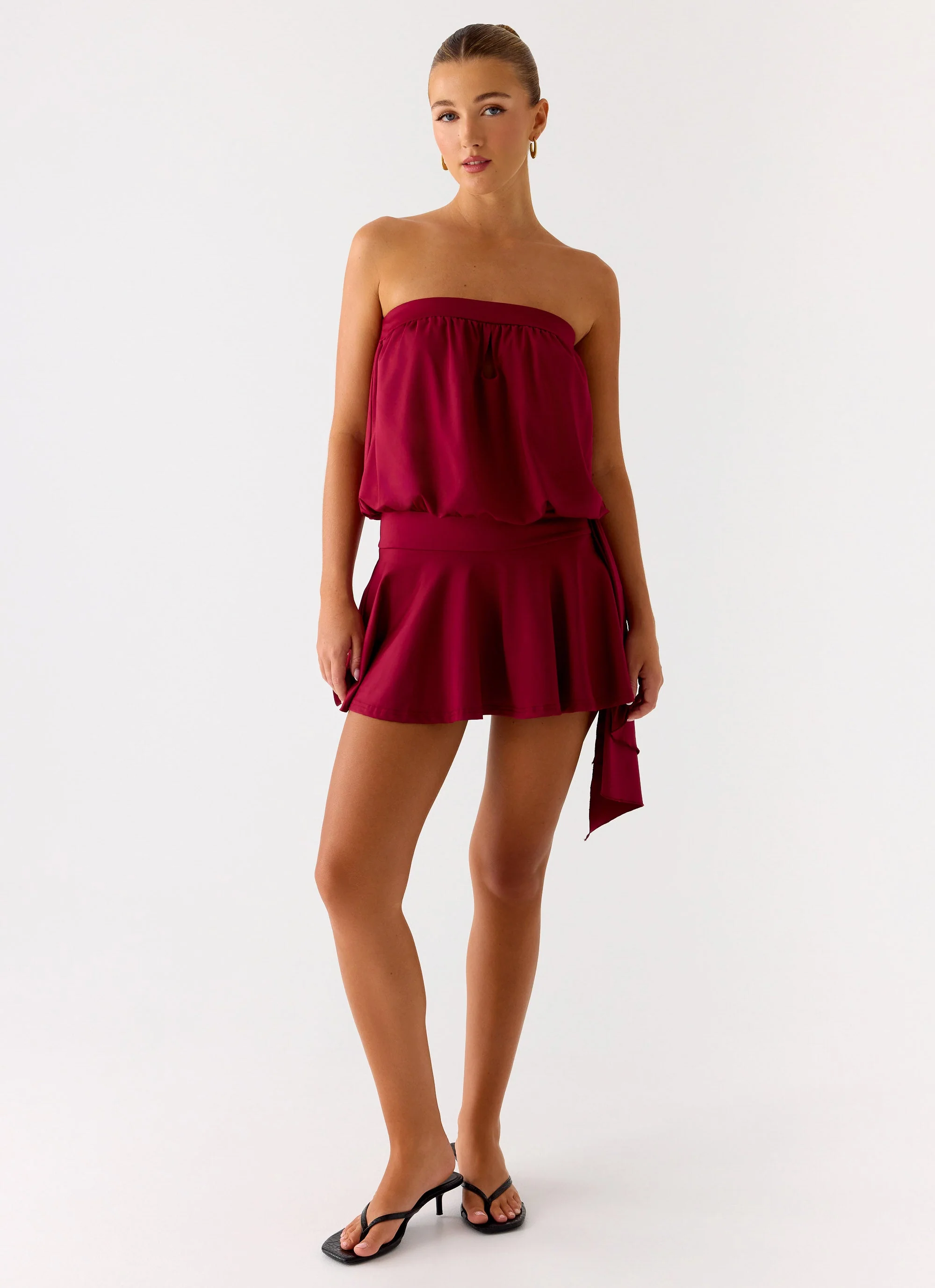 Forever Young Mini Dress - Dark Cherry - Image 6