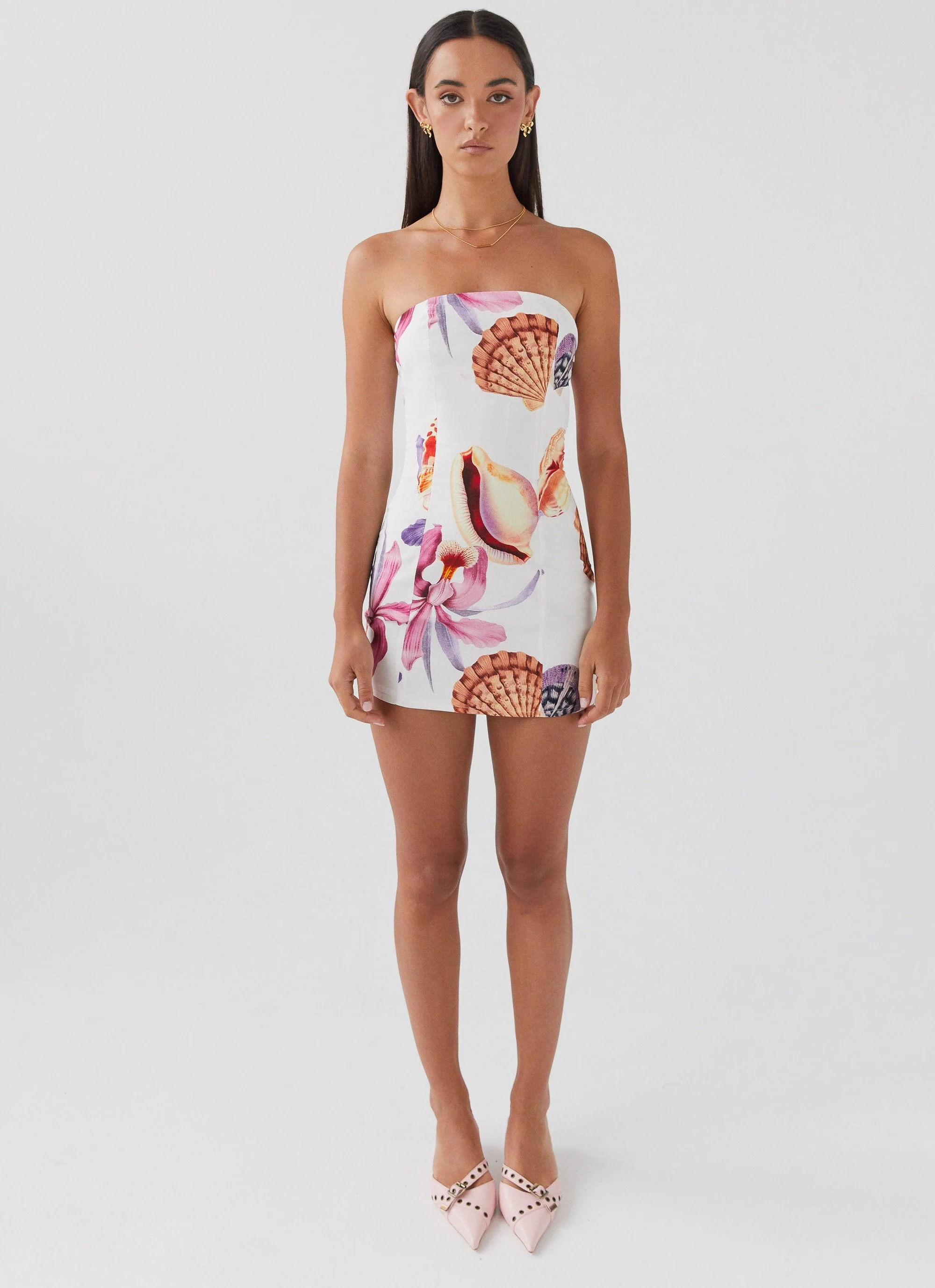 Freya Linen Mini Dress - Seaside Bouquet - Image 2