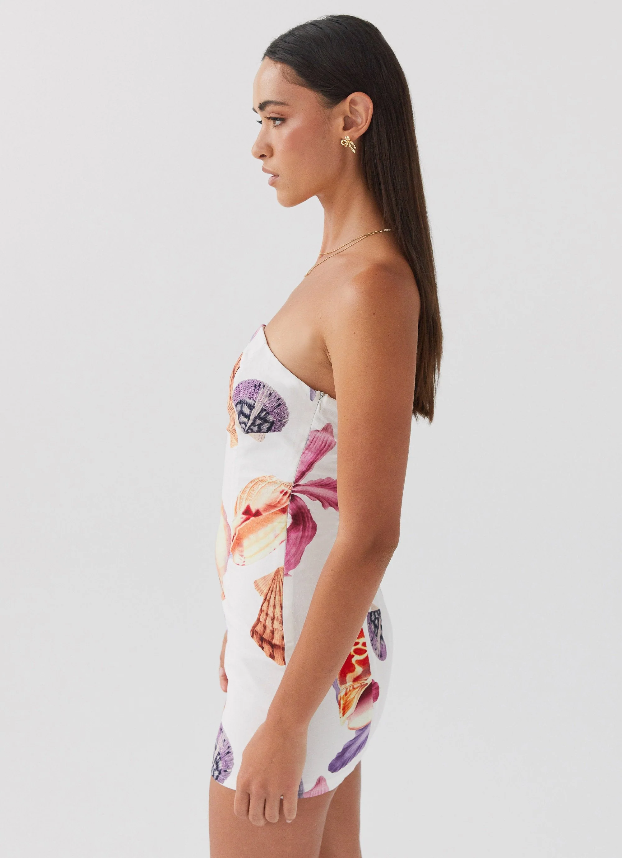 Freya Linen Mini Dress - Seaside Bouquet - Image 3