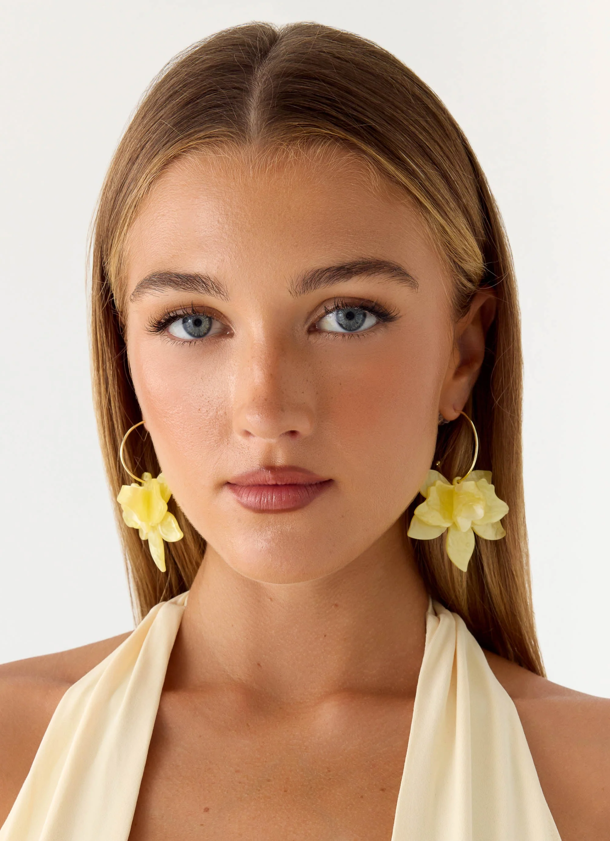 Frosted Citrus Earrings - Gold - Image 3