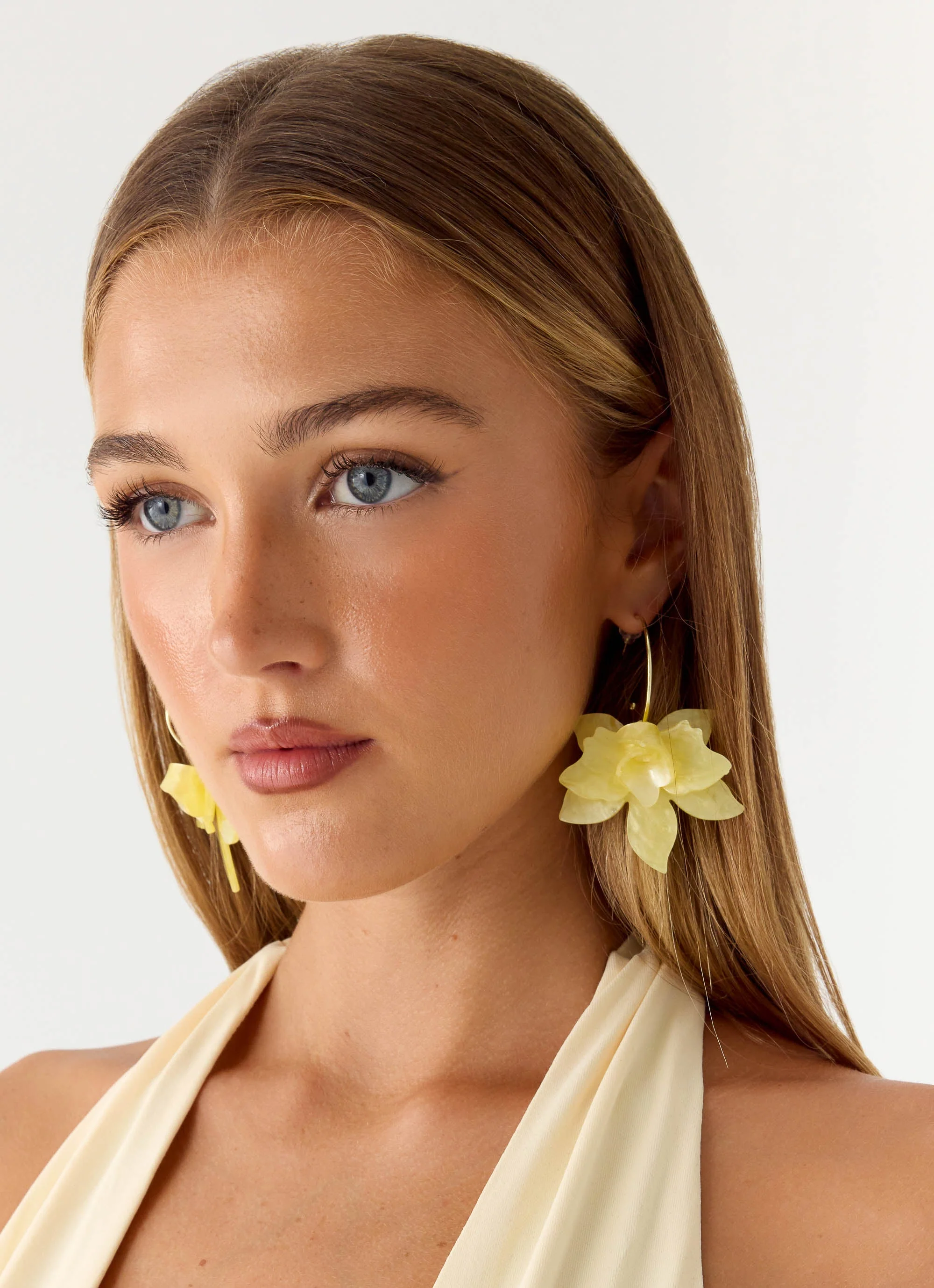 Frosted Citrus Earrings - Gold - Image 4