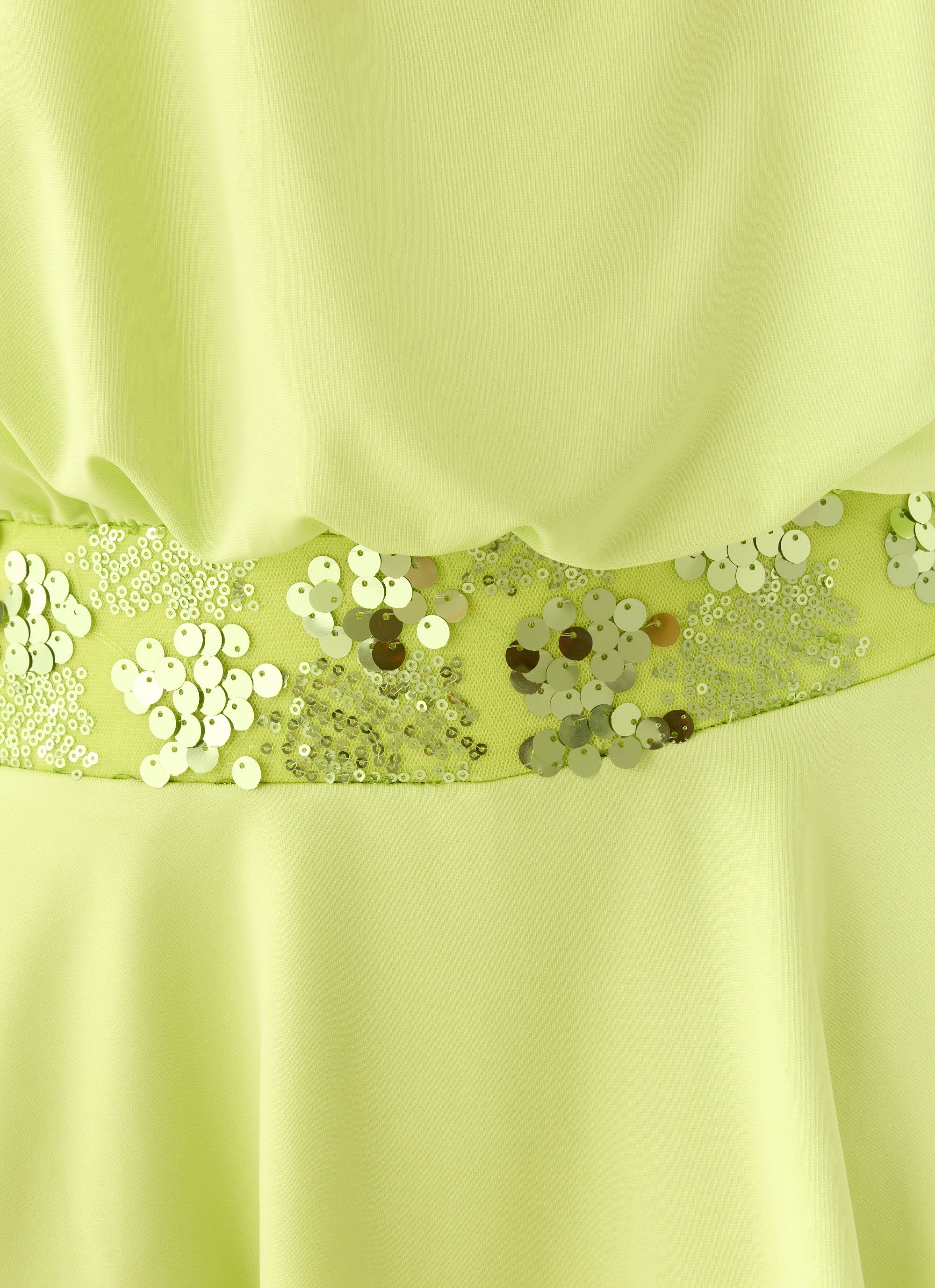 Gala Sequin Mini Dress - Lime - Image 5