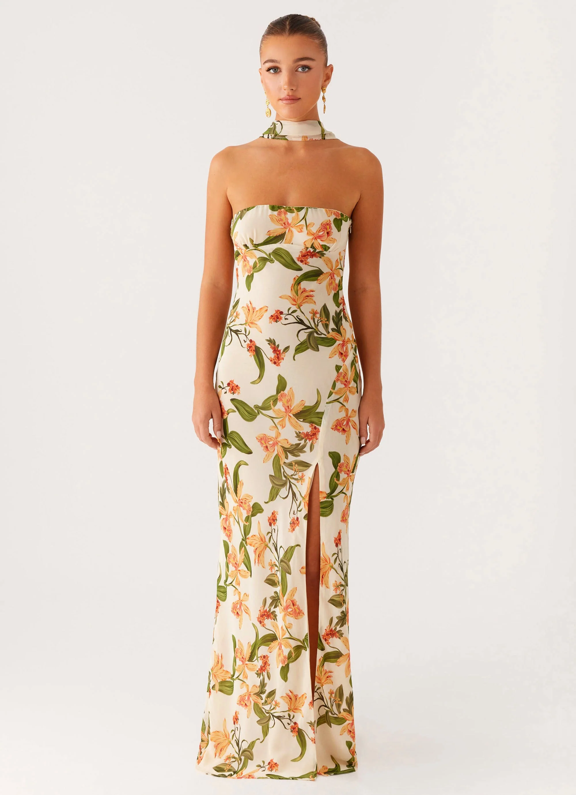 Gali Strapless Maxi Dress - Floral Print - Image 3