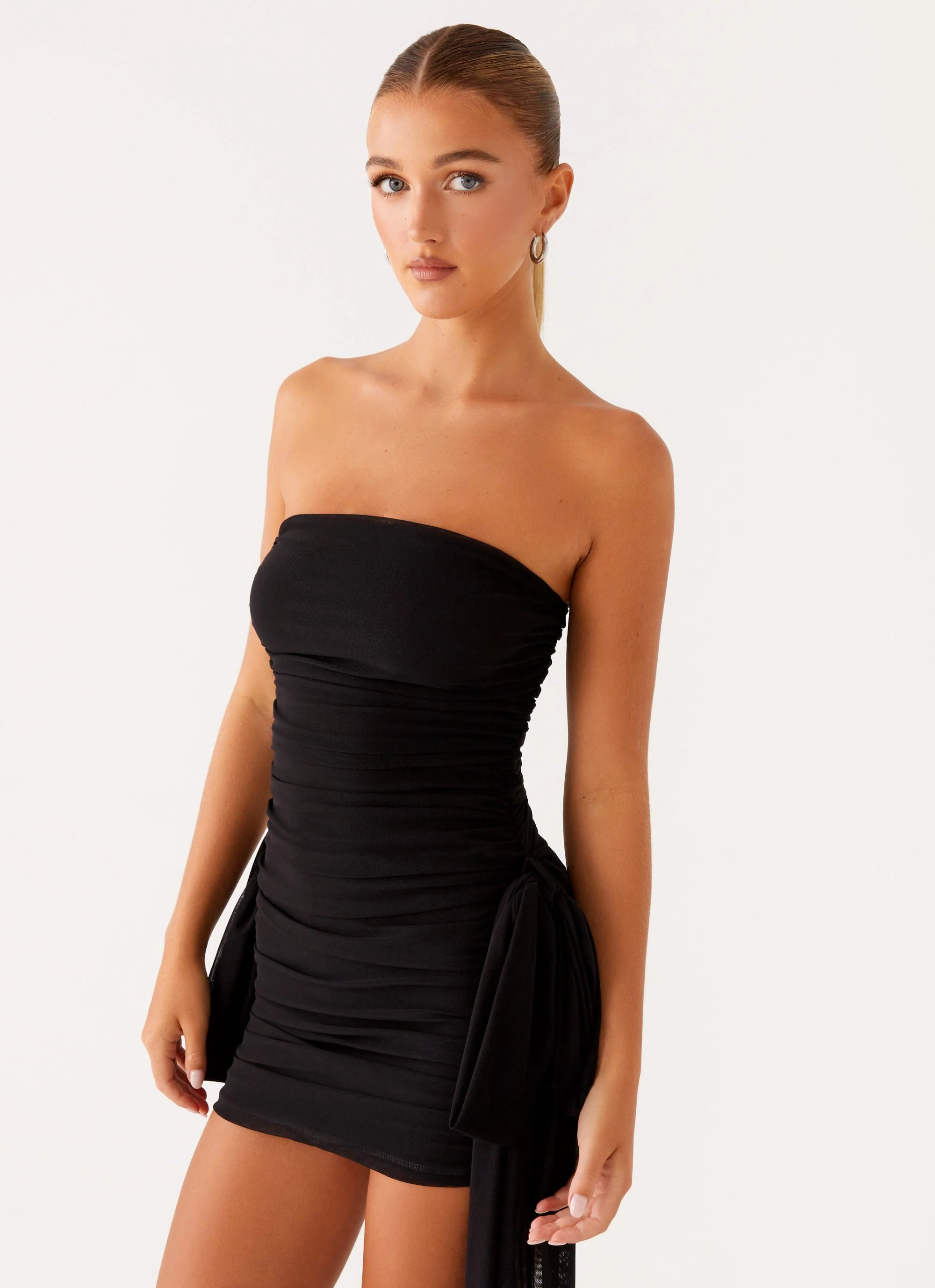 Georgie Mini Dress - Black - Image 6