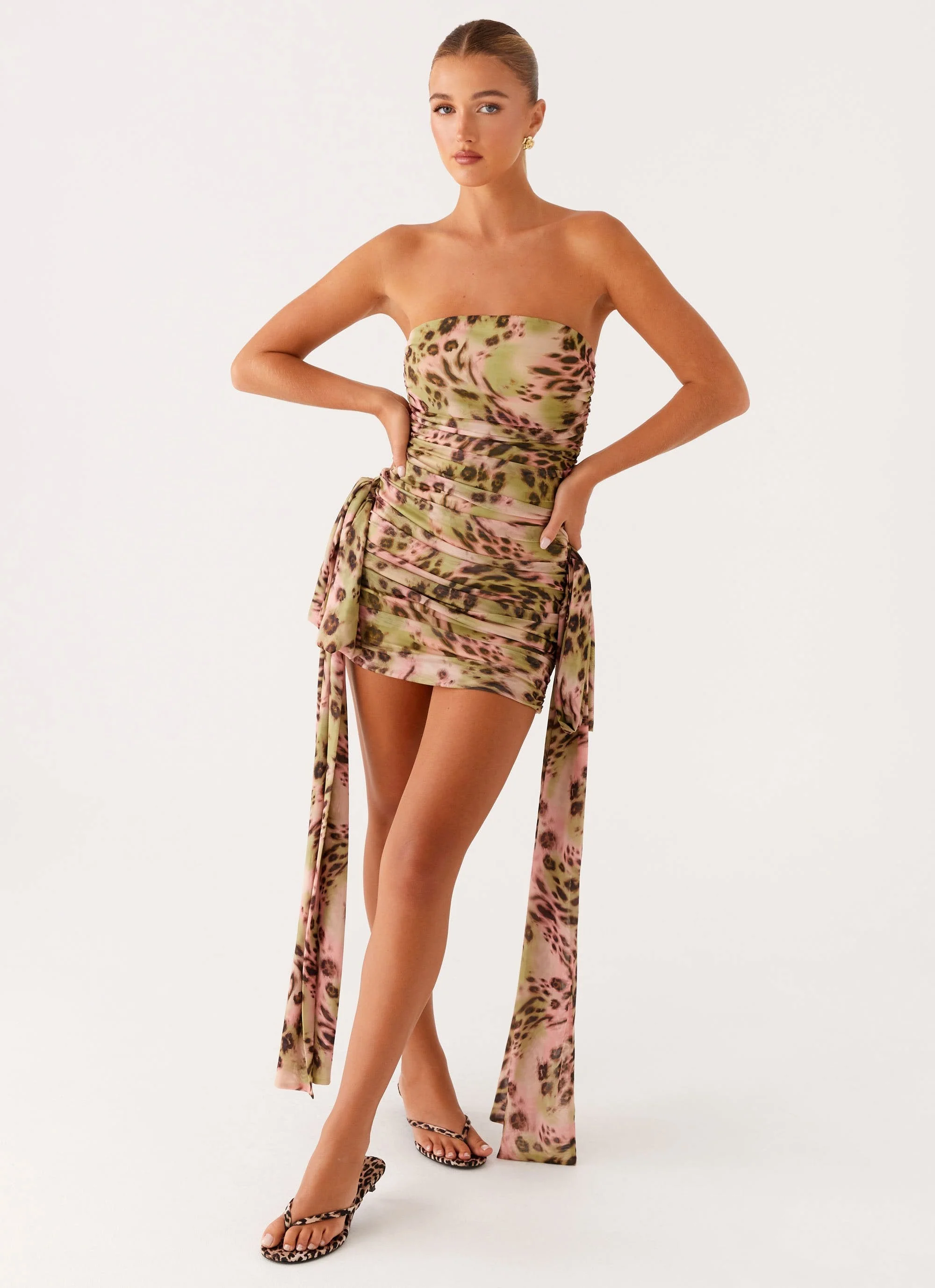 Georgie Mini Dress - Swirl Leo - Image 6