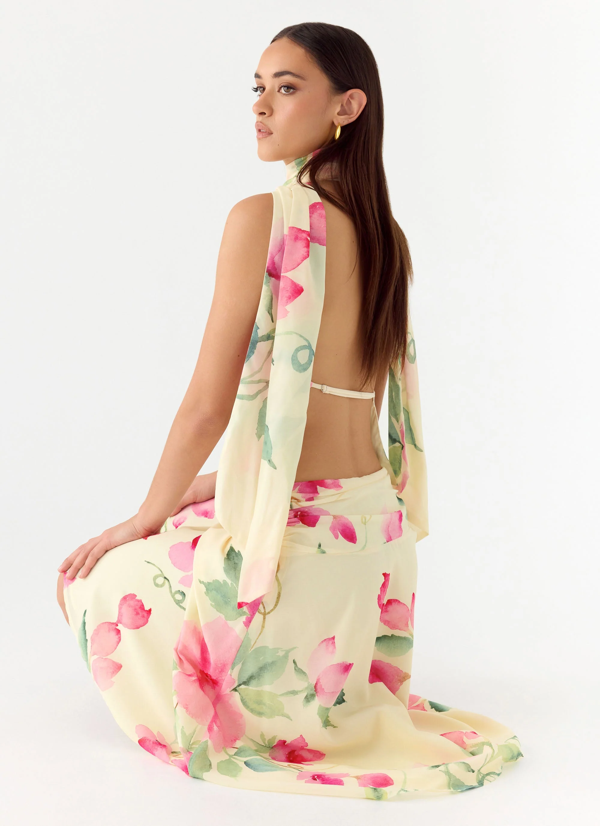 Get Me Halter Backless Top - Lemon Soleil - Image 5