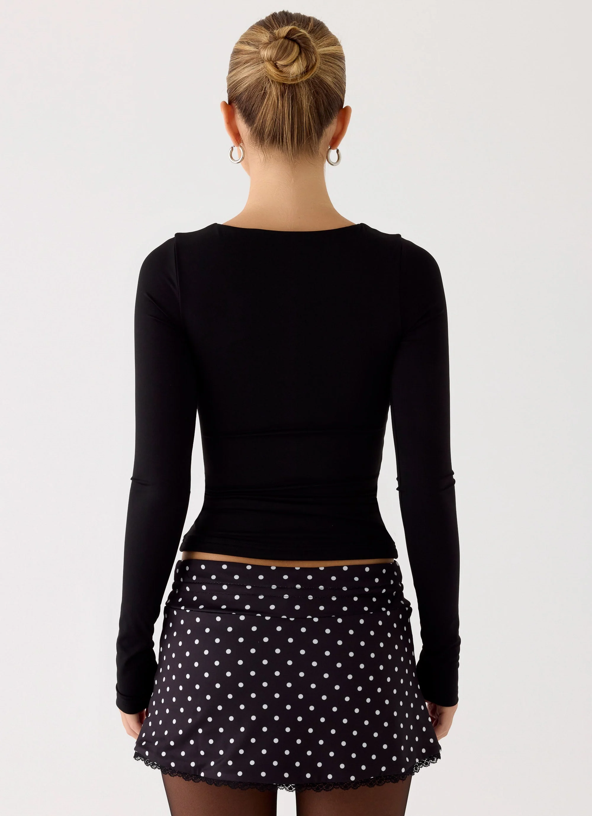 Get No Sleep Mini Skort - Black Polkadot - Image 10