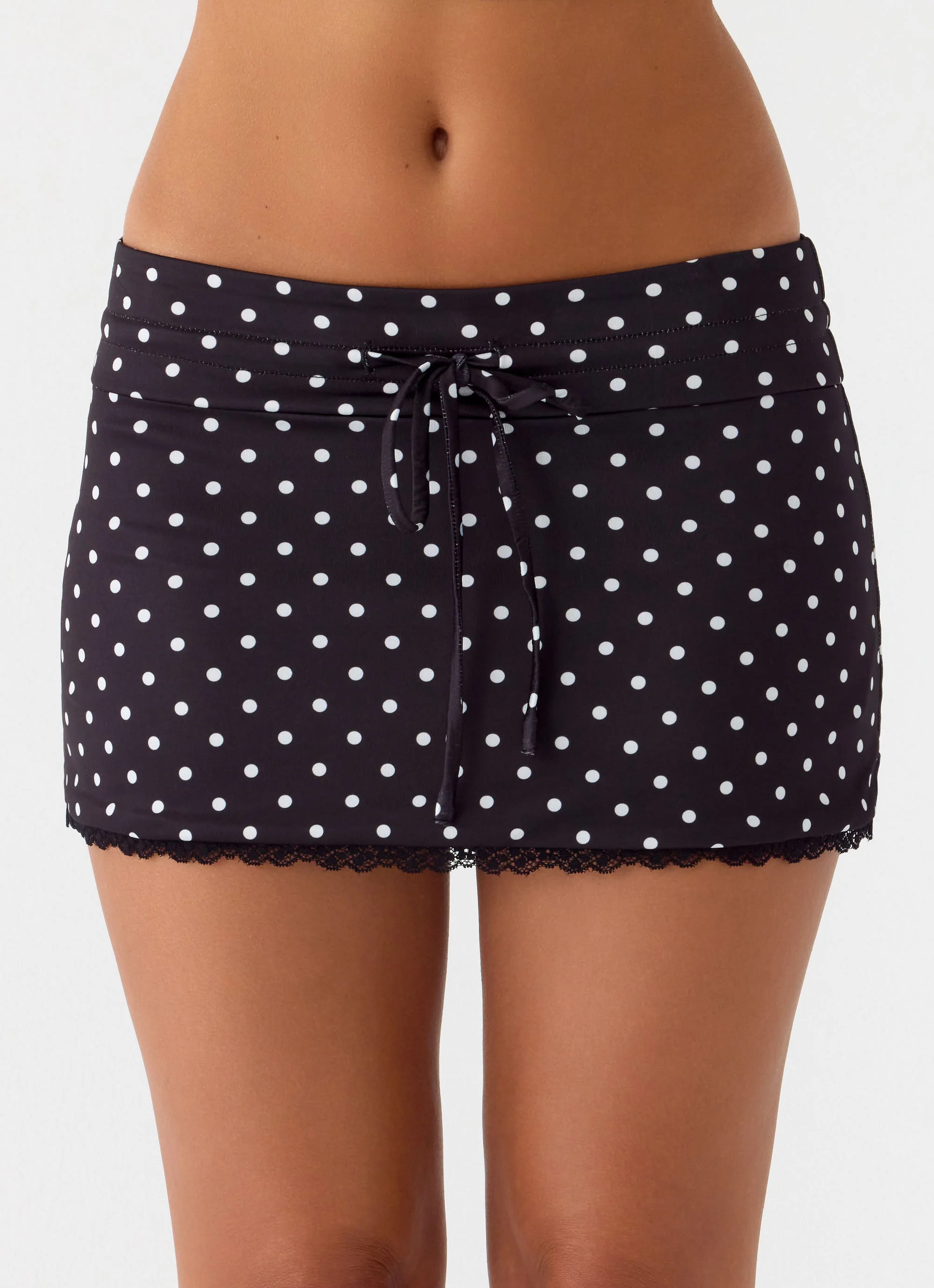 Get No Sleep Mini Skort - Black Polkadot - Image 6