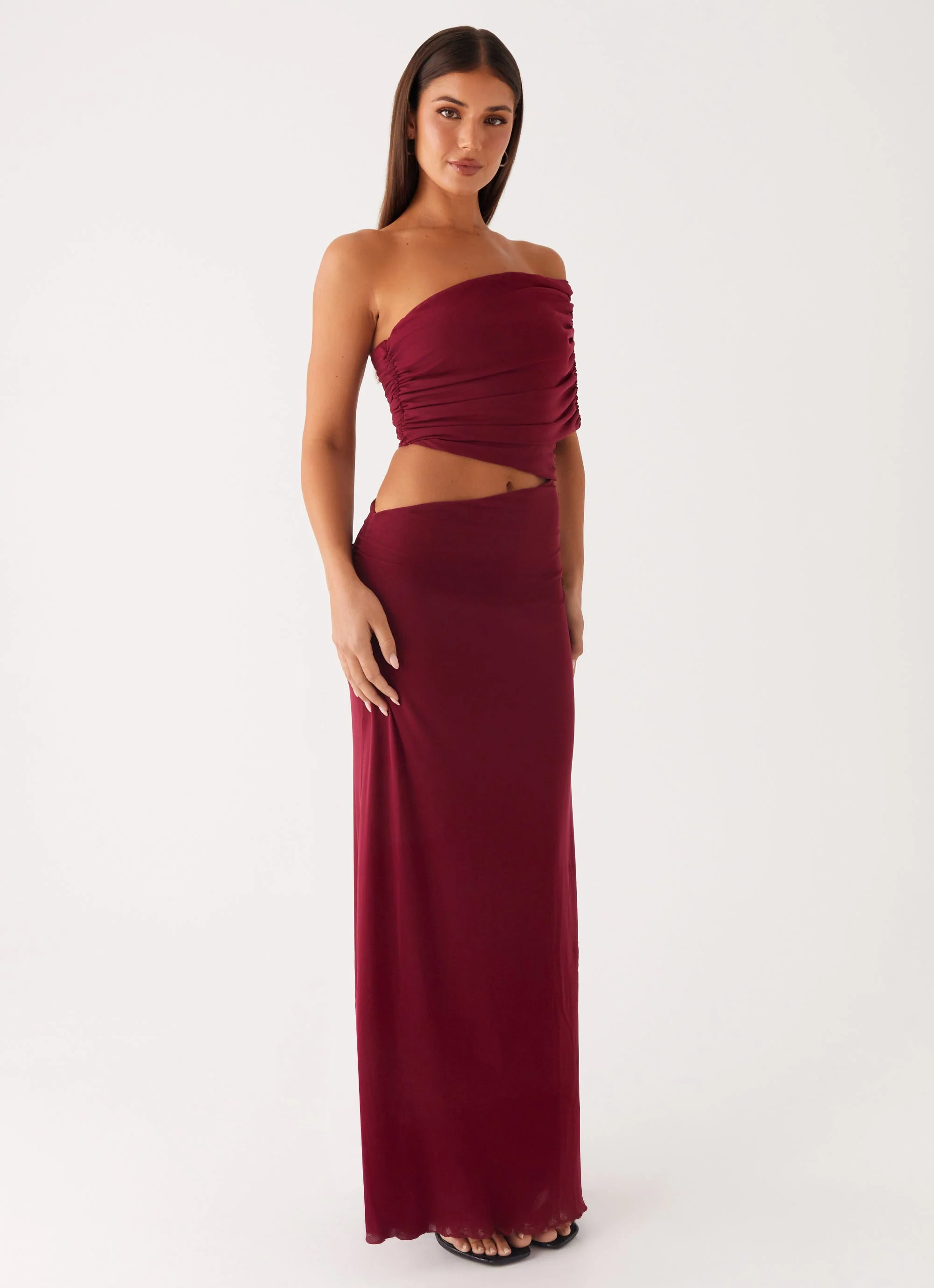 Gillian Maxi Dress - Maroon - Image 6