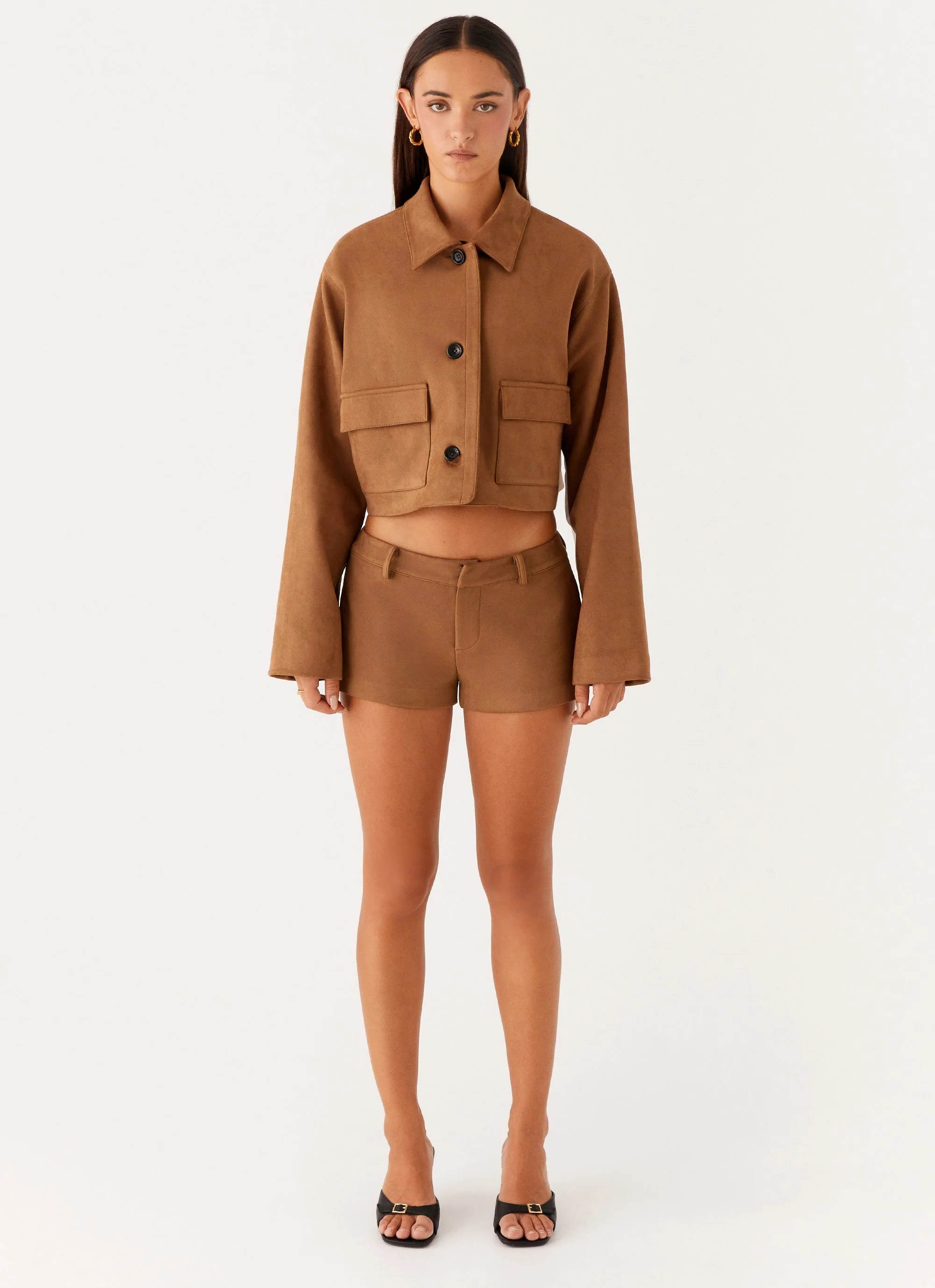 Gio Mini Shorts - Brown - Image 3