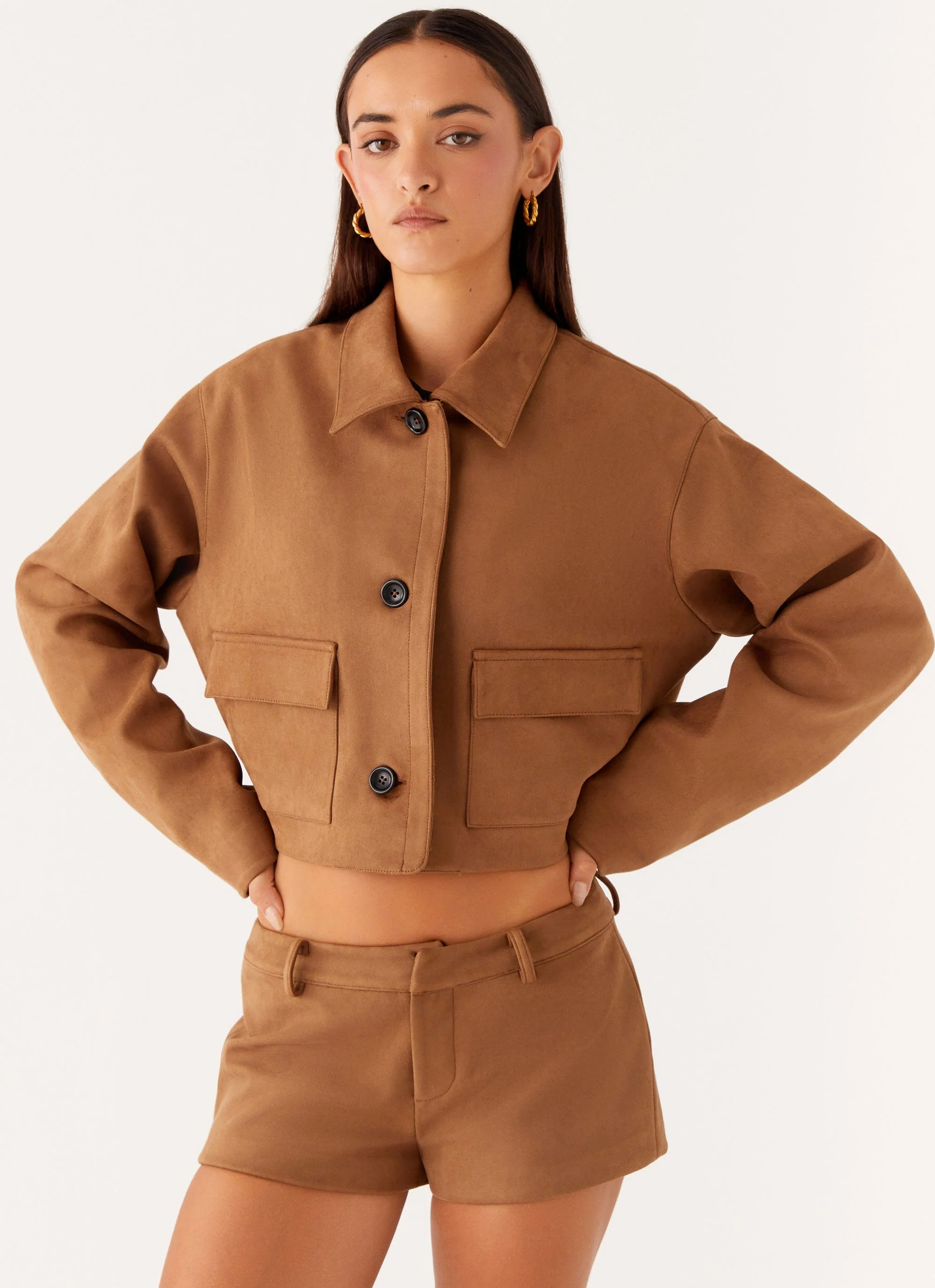 Gio Mini Shorts - Brown - Image 8
