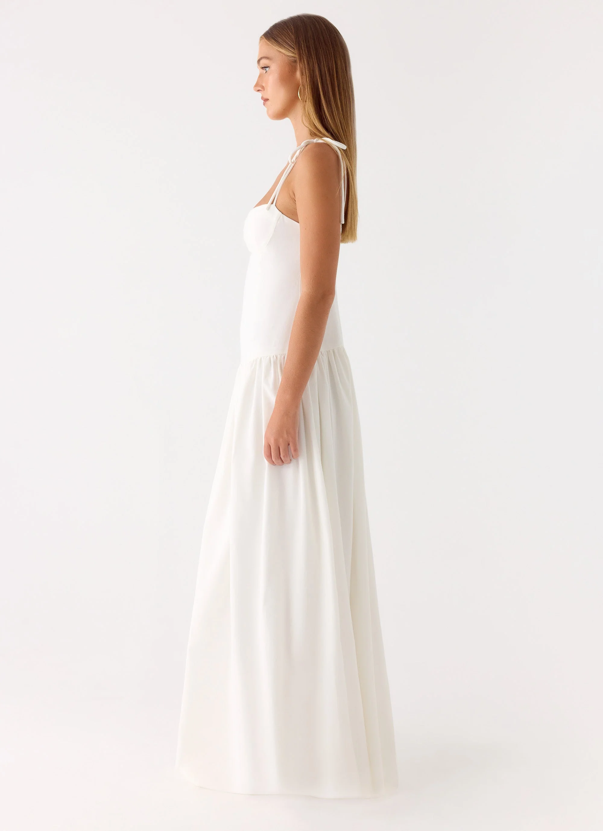 Giovanna Linen Maxi Dress - White - Image 2