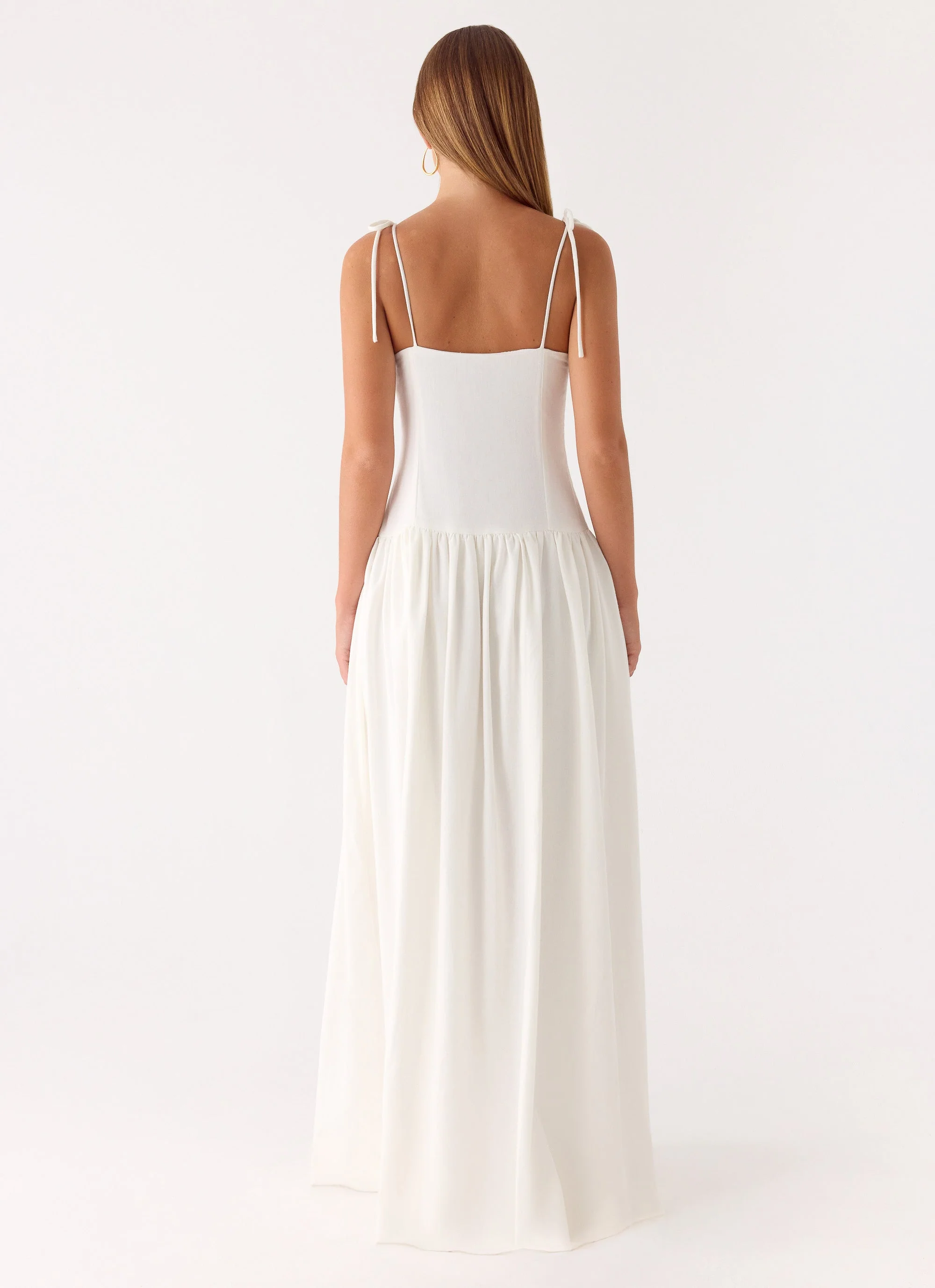 Giovanna Linen Maxi Dress - White - Image 3