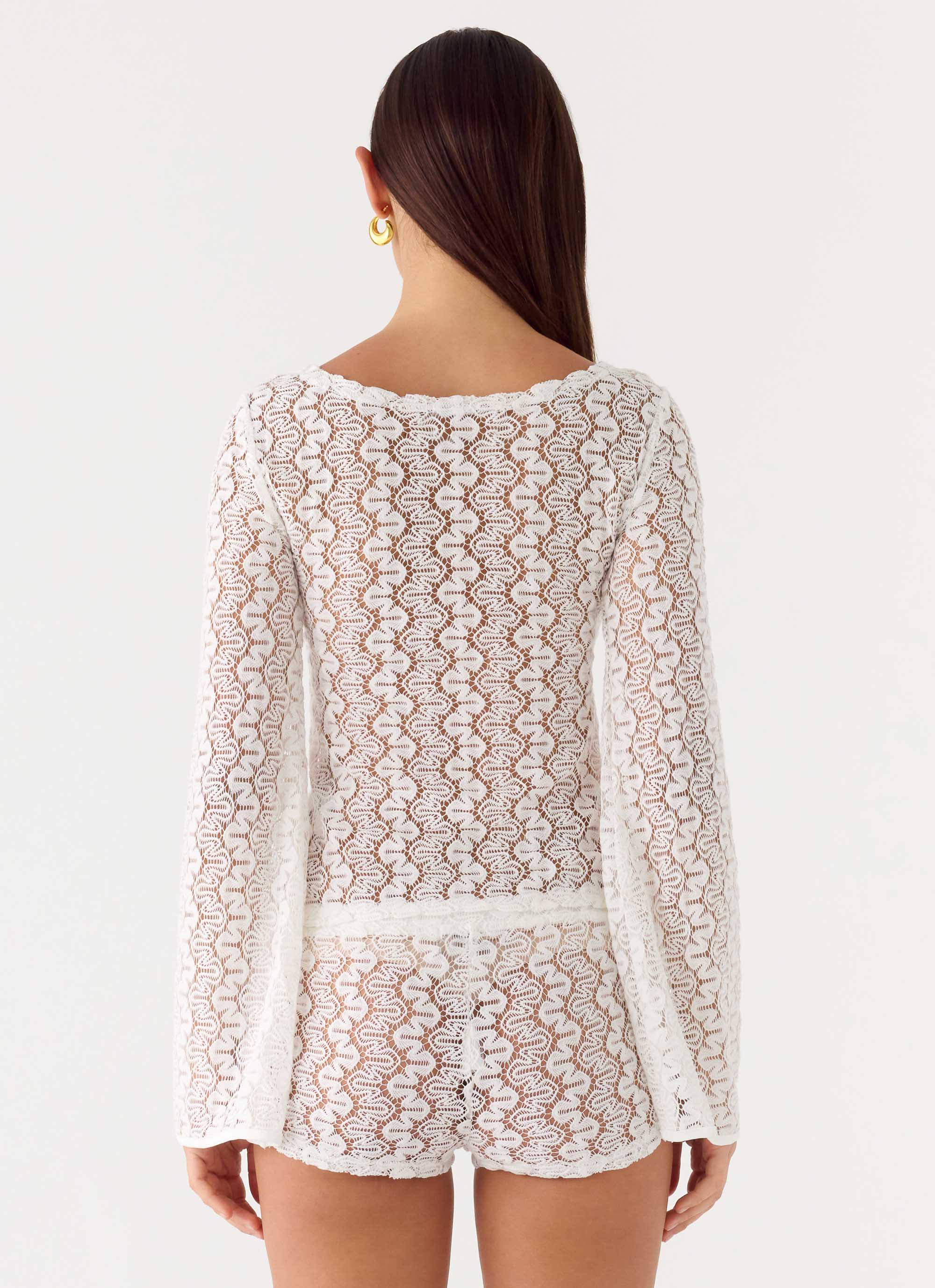 Giselle Mini Shorts - Ivory - Image 4