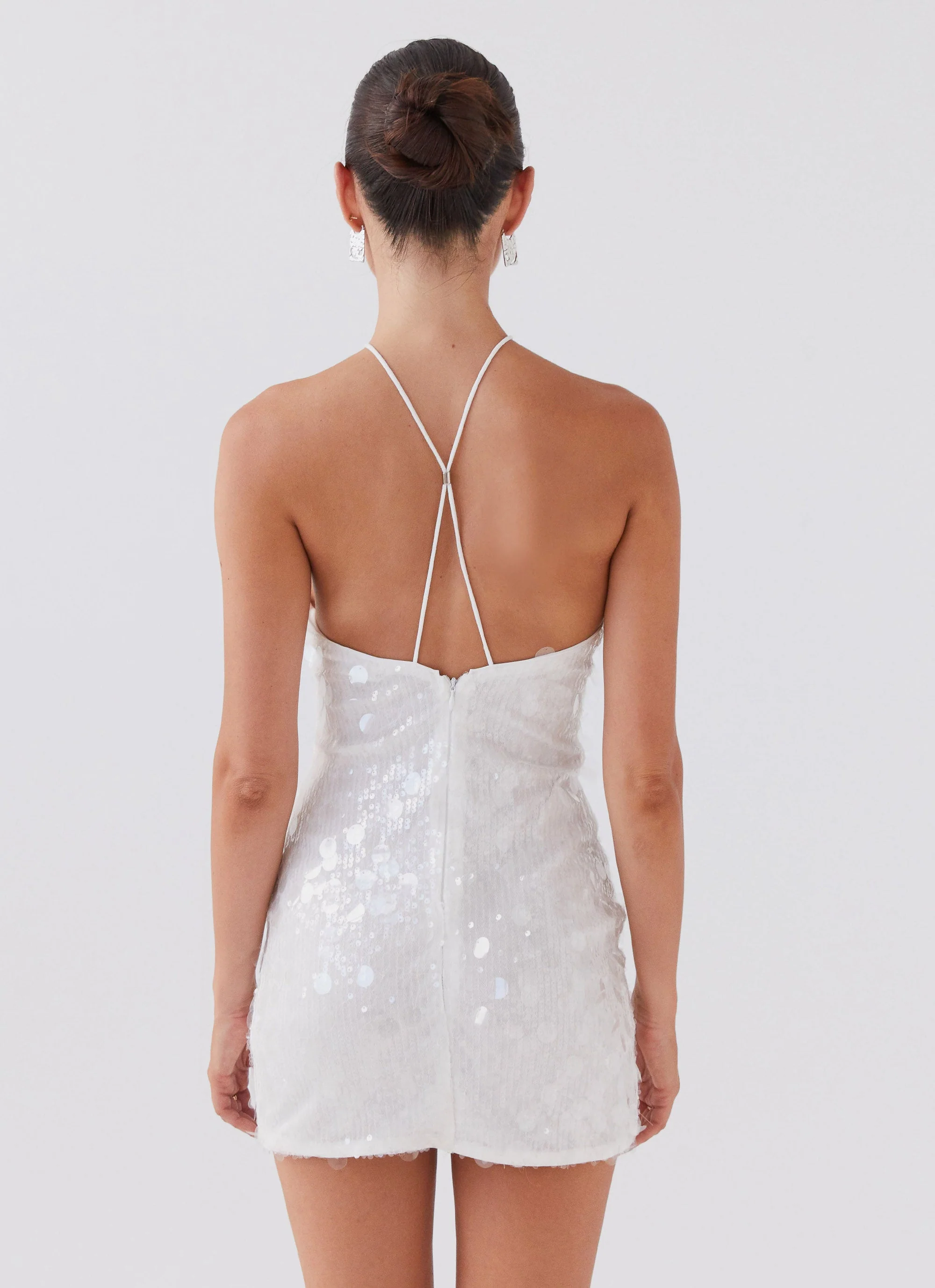 Glitz And Glamour Sequin Mini Dress - Crystal Cloud - Image 2