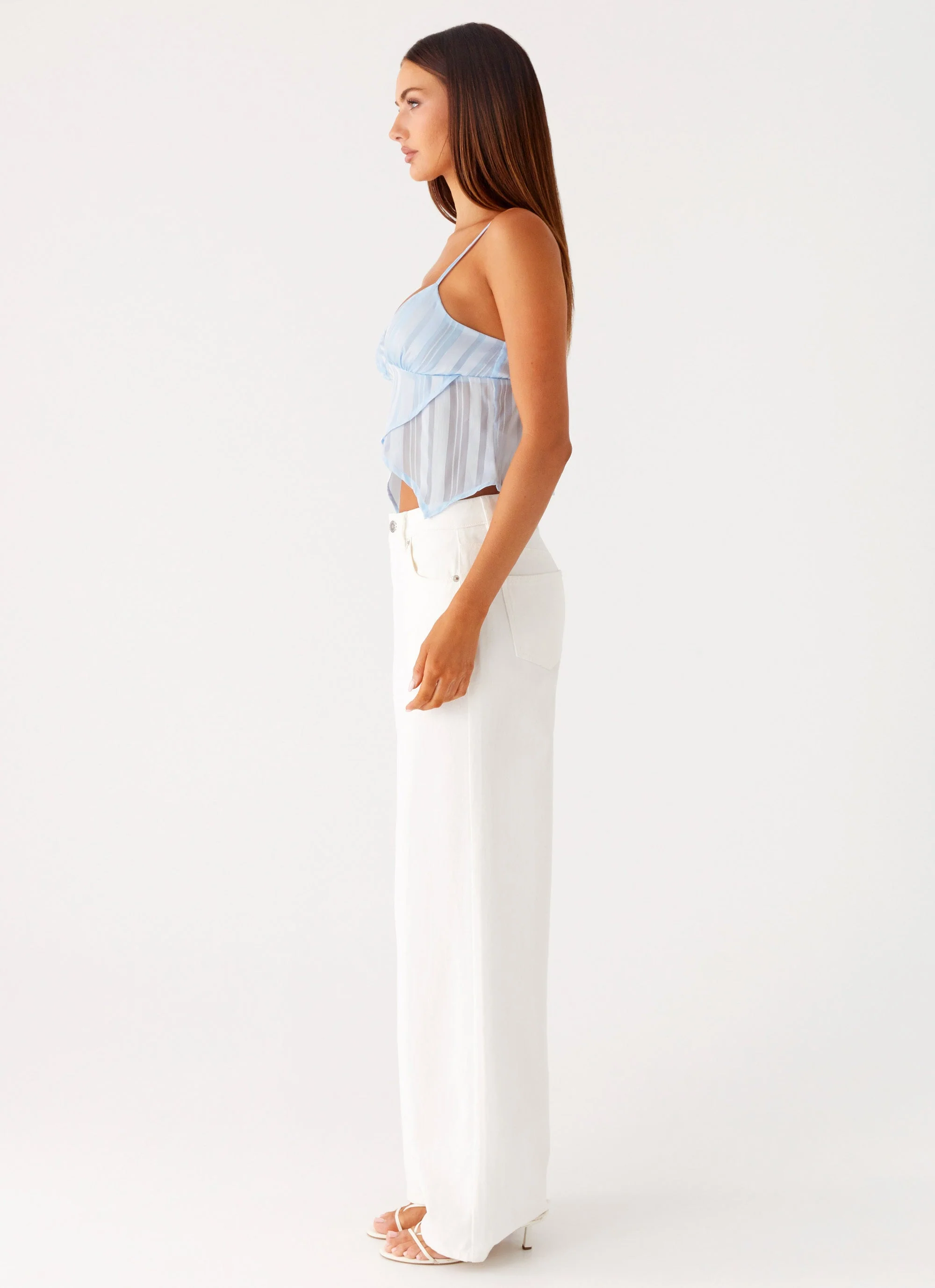 Glynne Frill Top - Baby Blue - Image 2