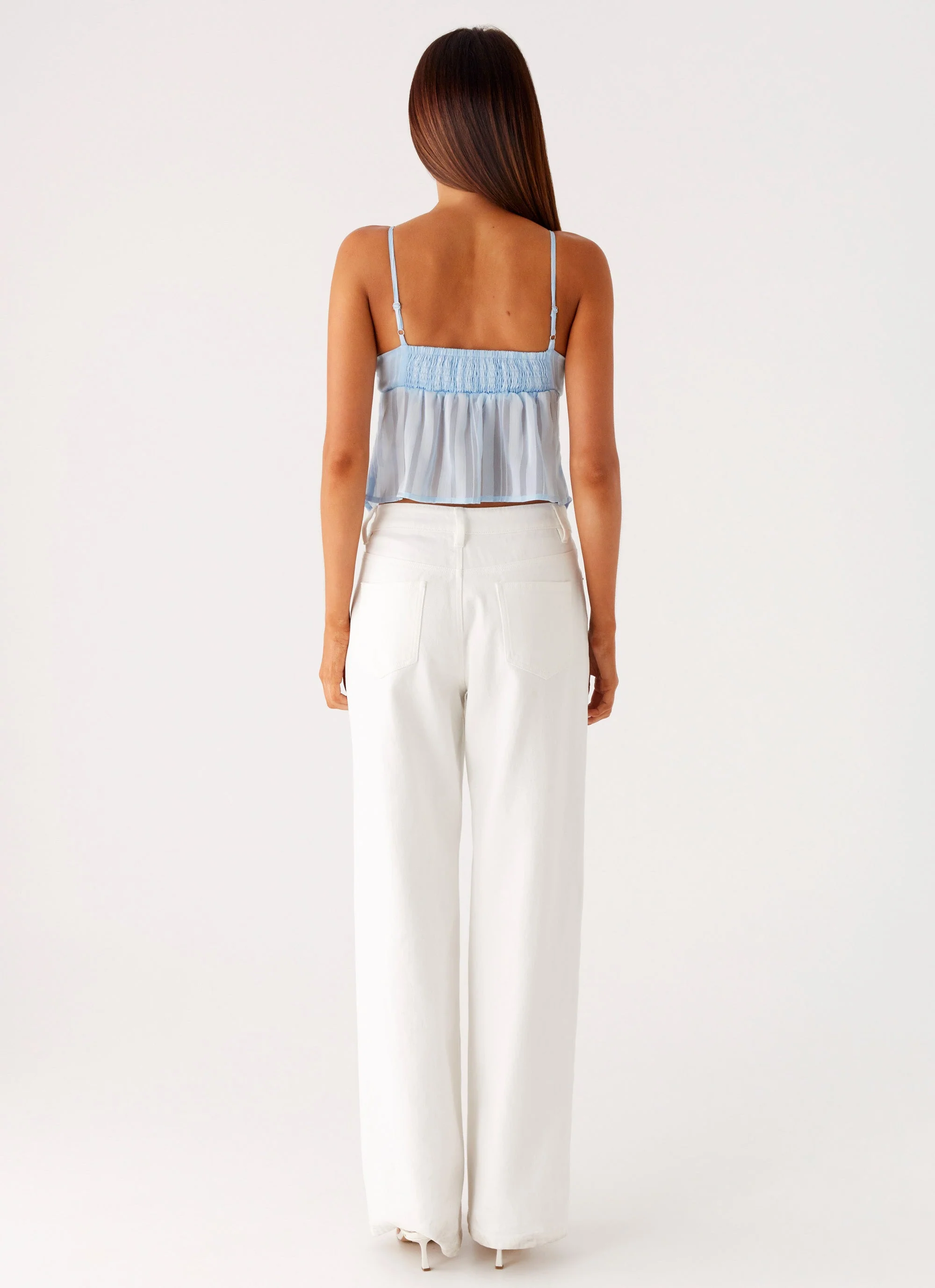 Glynne Frill Top - Baby Blue - Image 3