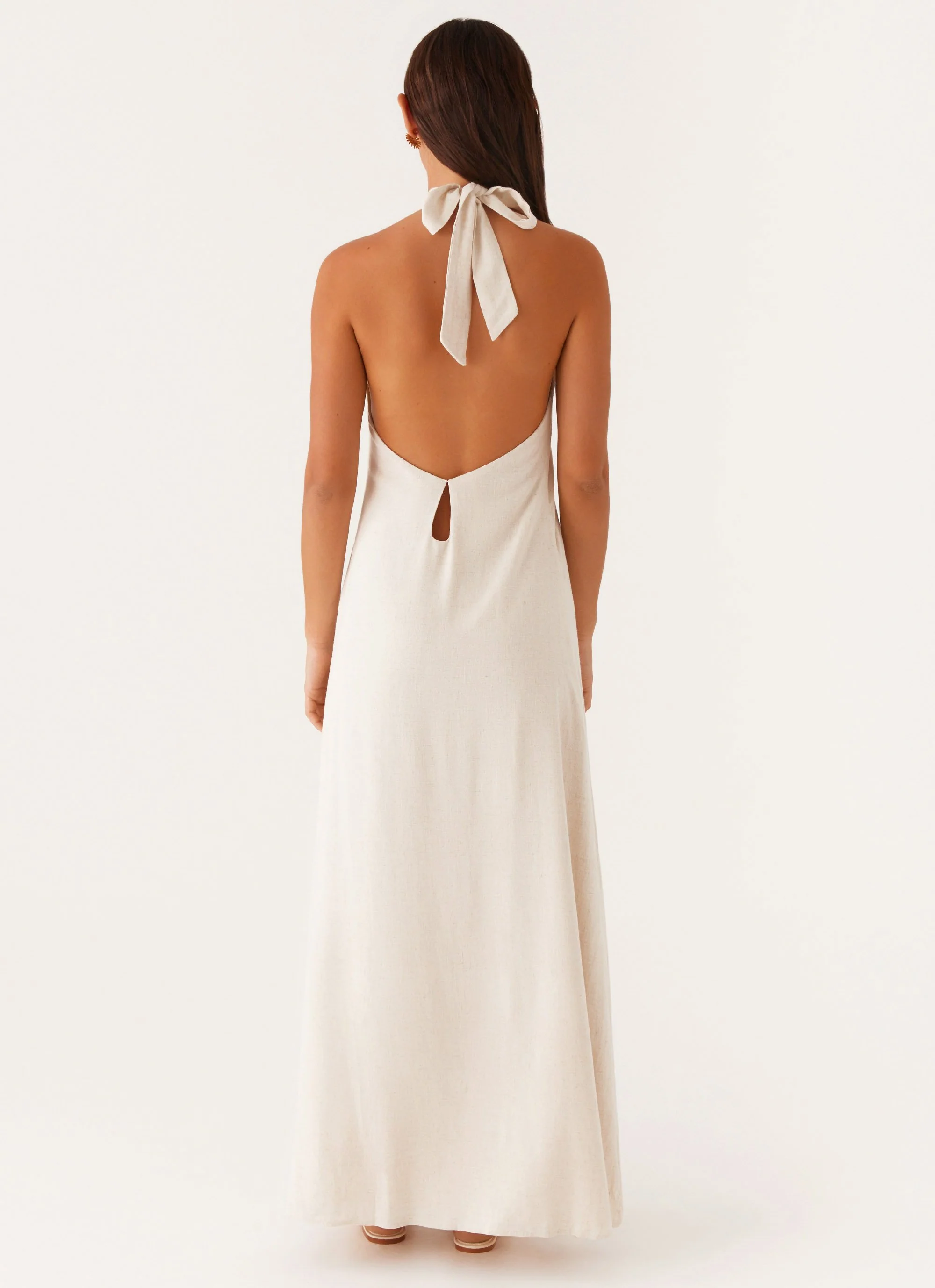 Golden Child Linen Maxi Dress - Oatmeal - Image 5