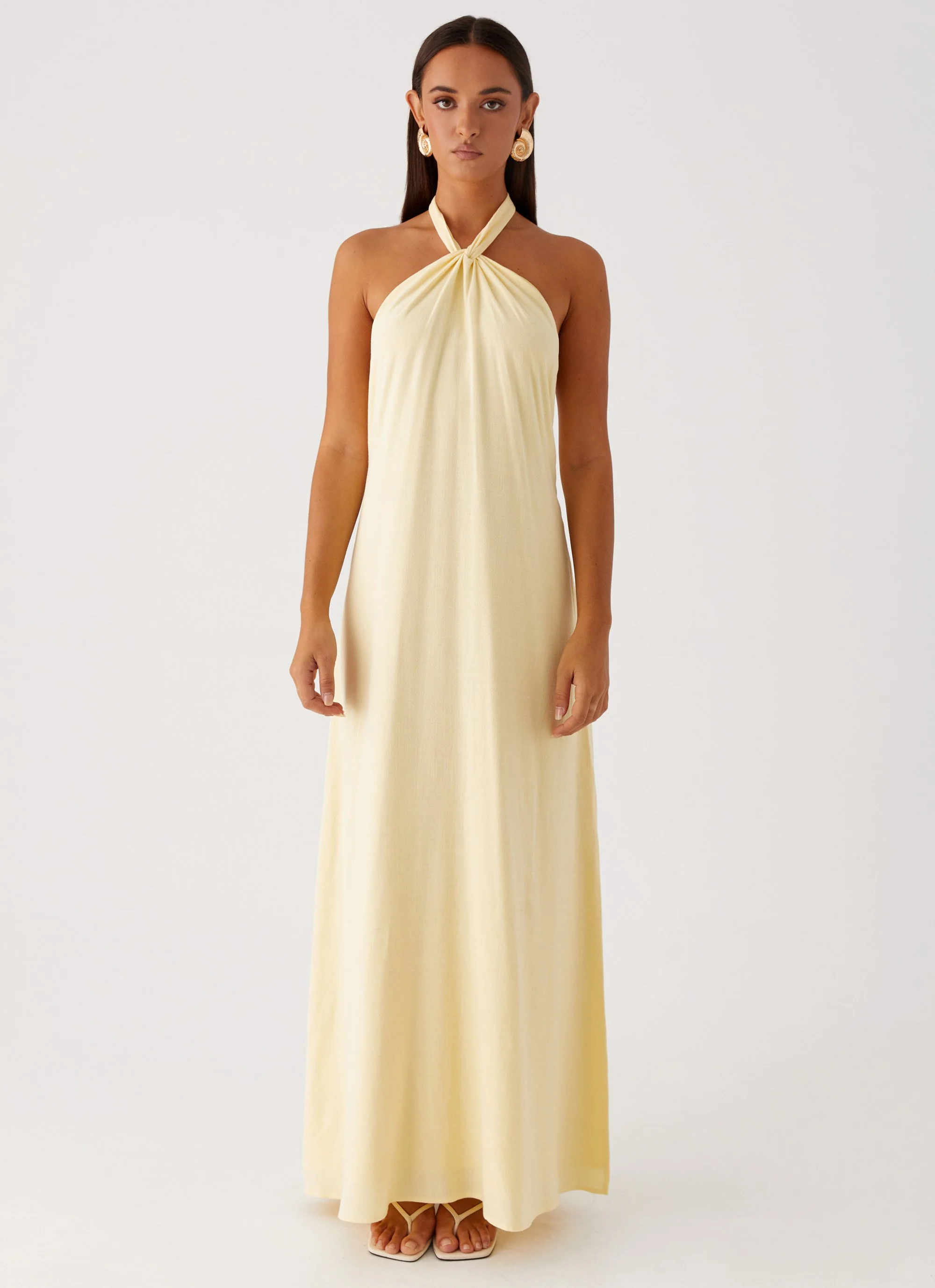 Golden Child Linen Maxi Dress - Yellow - Image 3