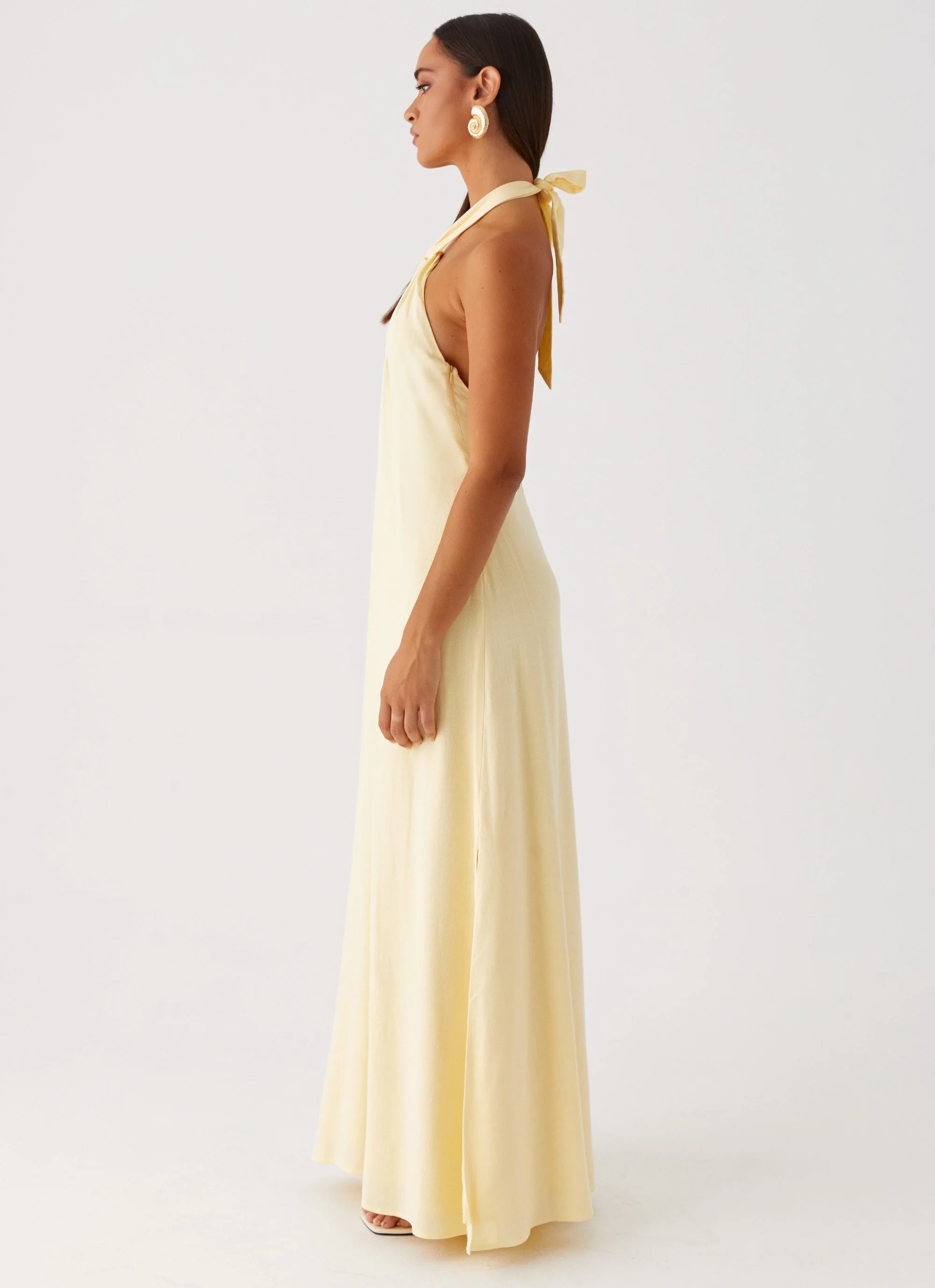 Golden Child Linen Maxi Dress - Yellow - Image 4