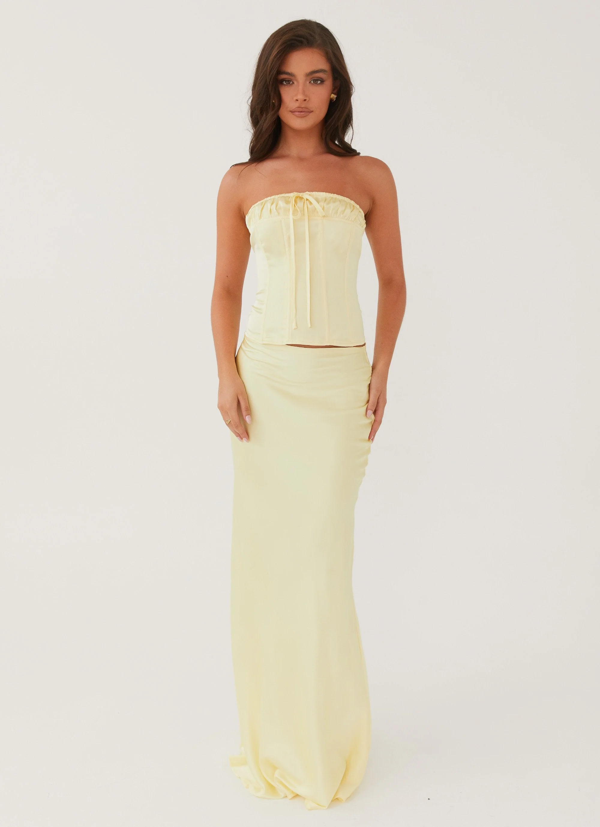 Golden Grace Bustier Top - Lemon - Image 2