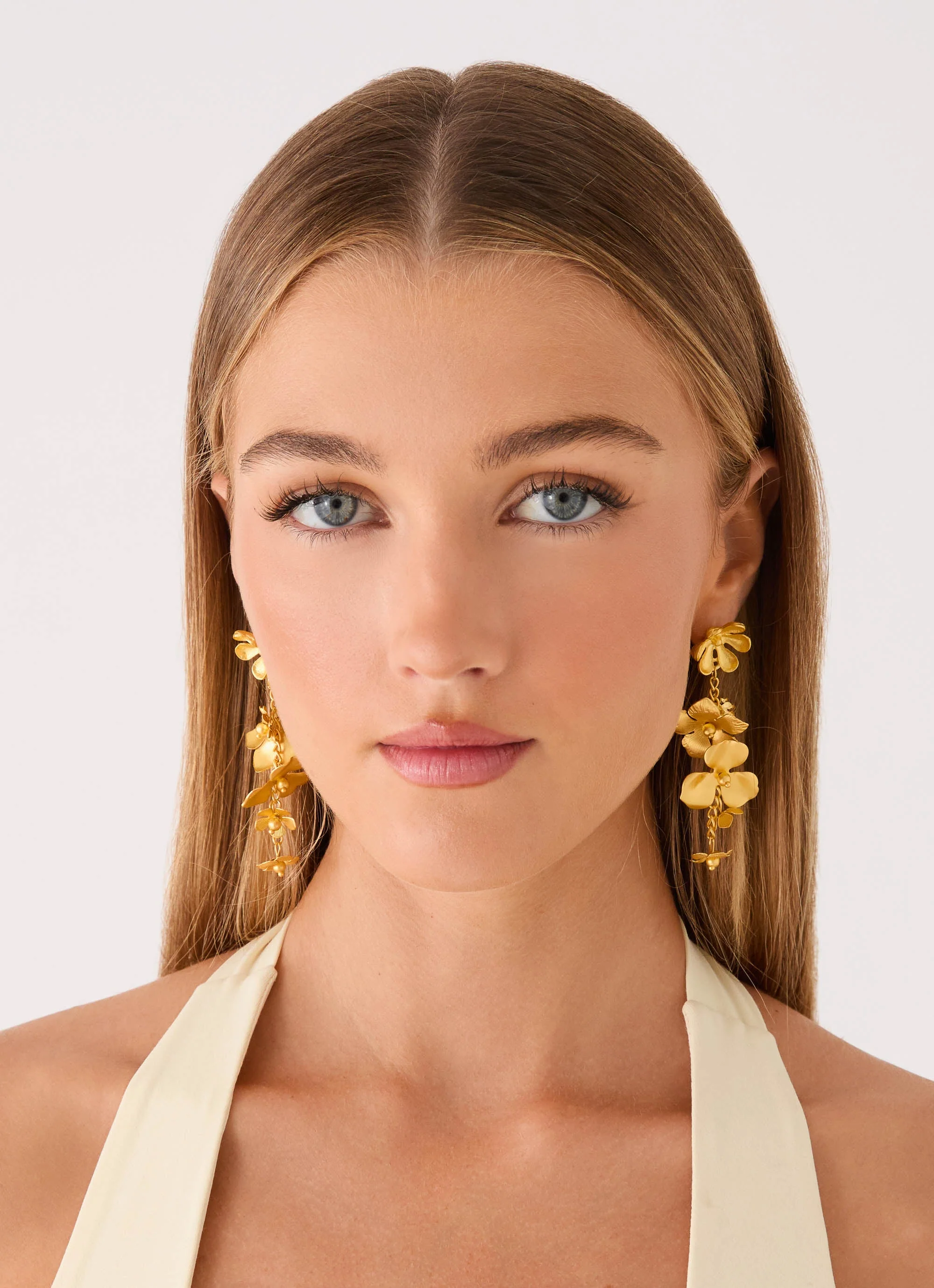 Golden Petal Earrings - Gold - Image 2