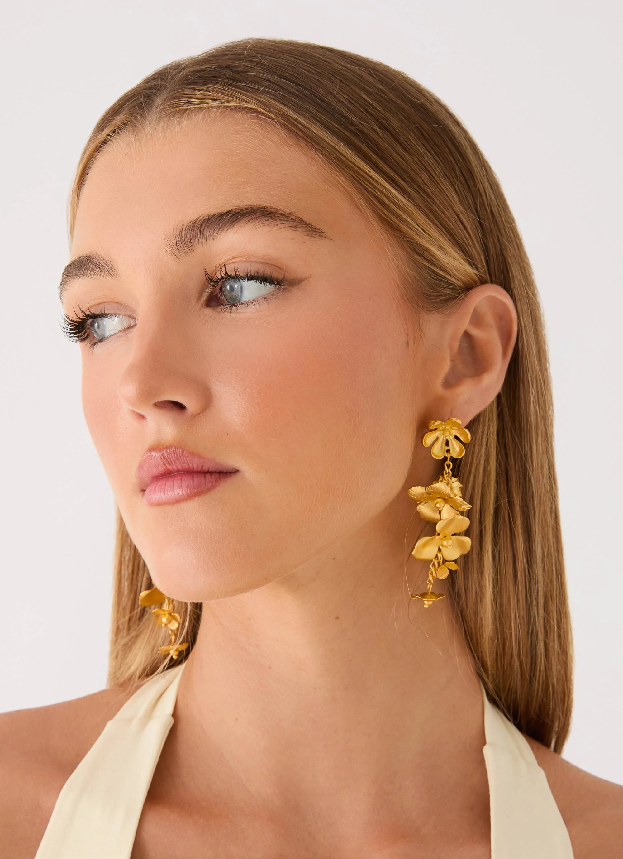 Golden Petal Earrings - Gold - Image 4