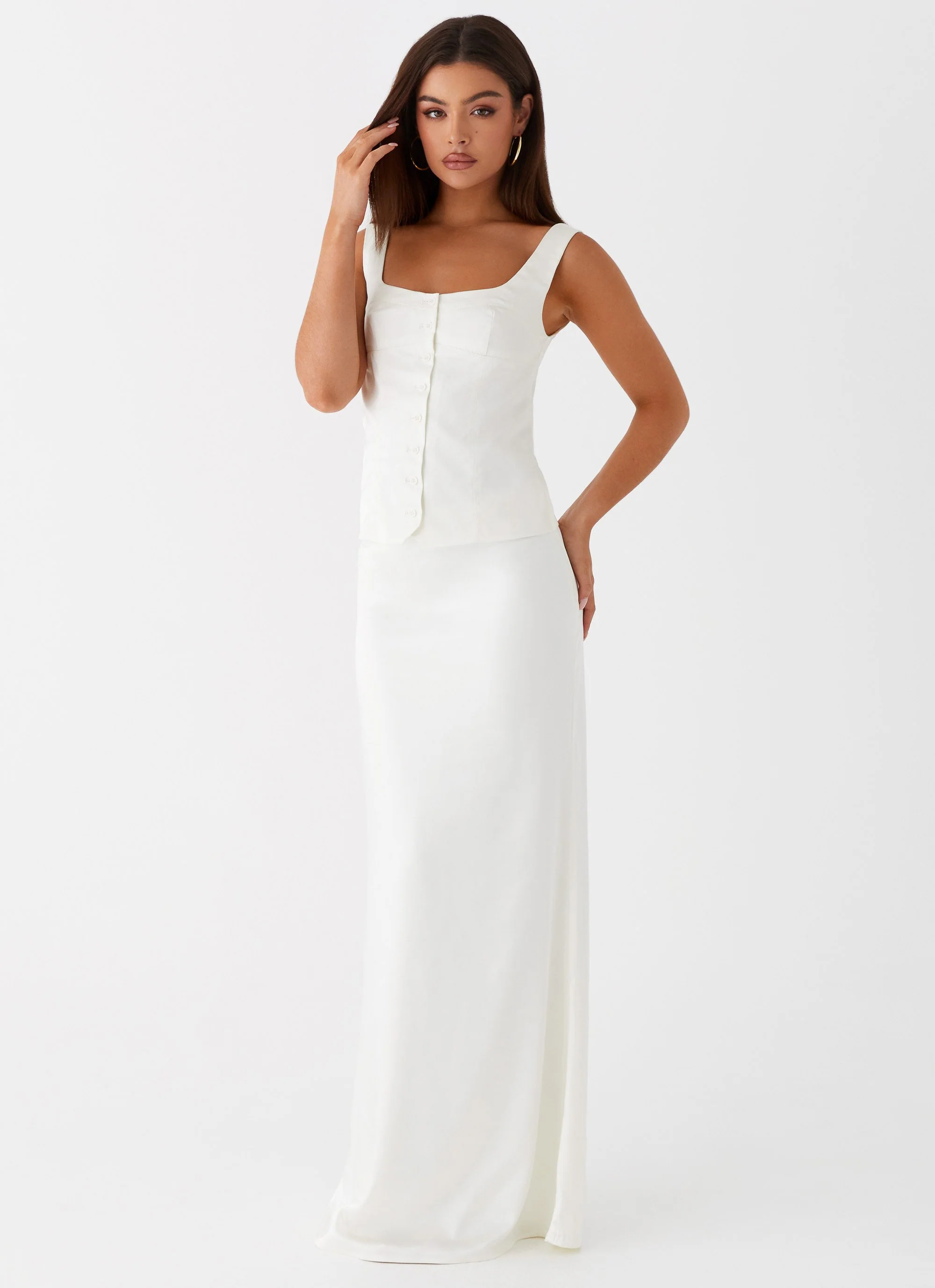 Golden Skies Bustier Panel Top - Ivory - Image 6
