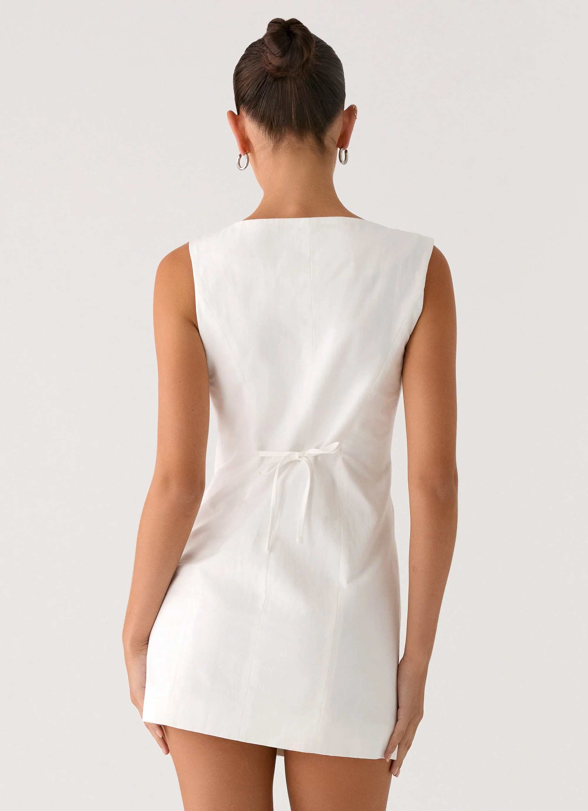 Golden Touch Mini Dress - White - Image 4