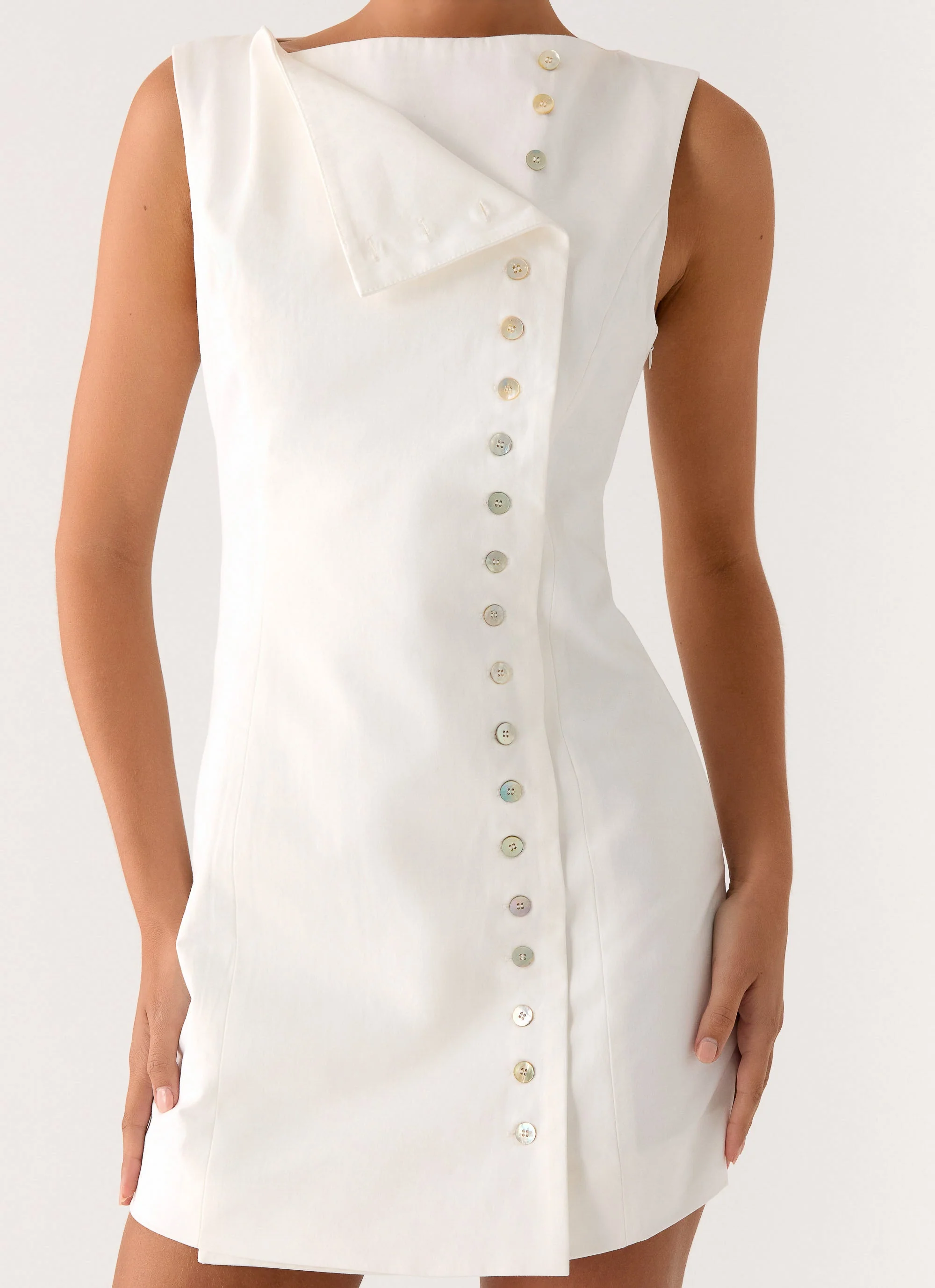 Golden Touch Mini Dress - White - Image 6