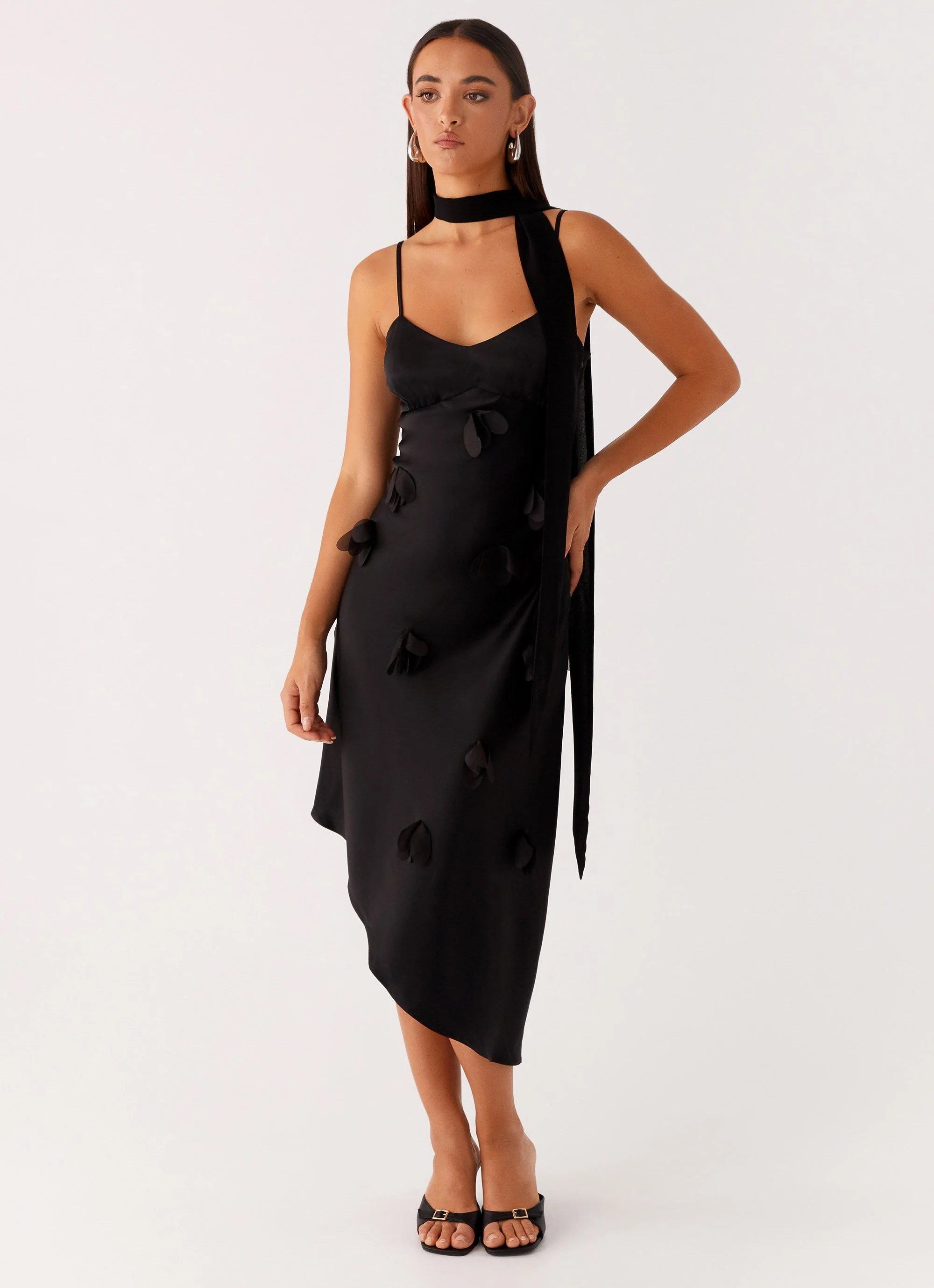 Goldie Midi Dress - Black - Image 4