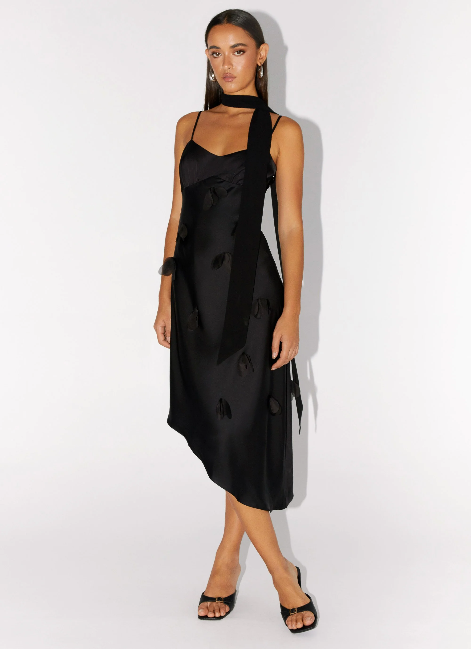 Goldie Midi Dress - Black - Image 6