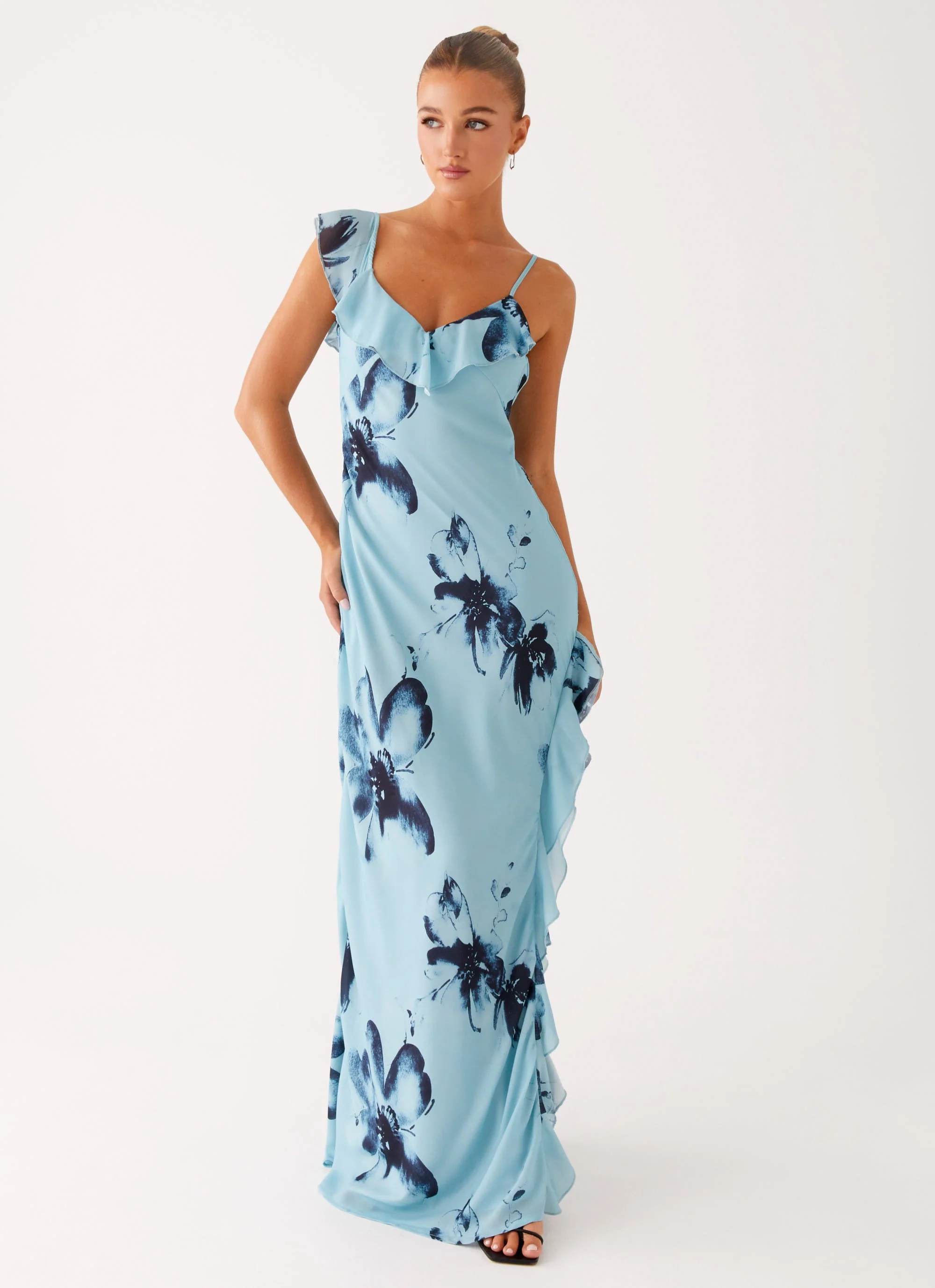 Goldsmith Maxi Dress - Blue Black Floral - Image 4
