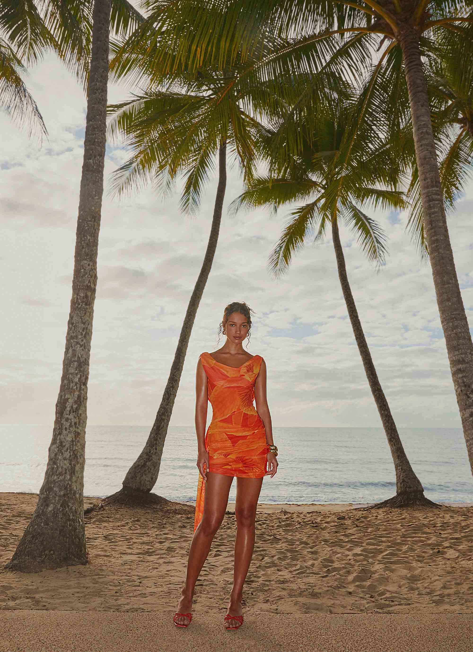 Good Fortune Mini Dress - Serene Orange - Image 2
