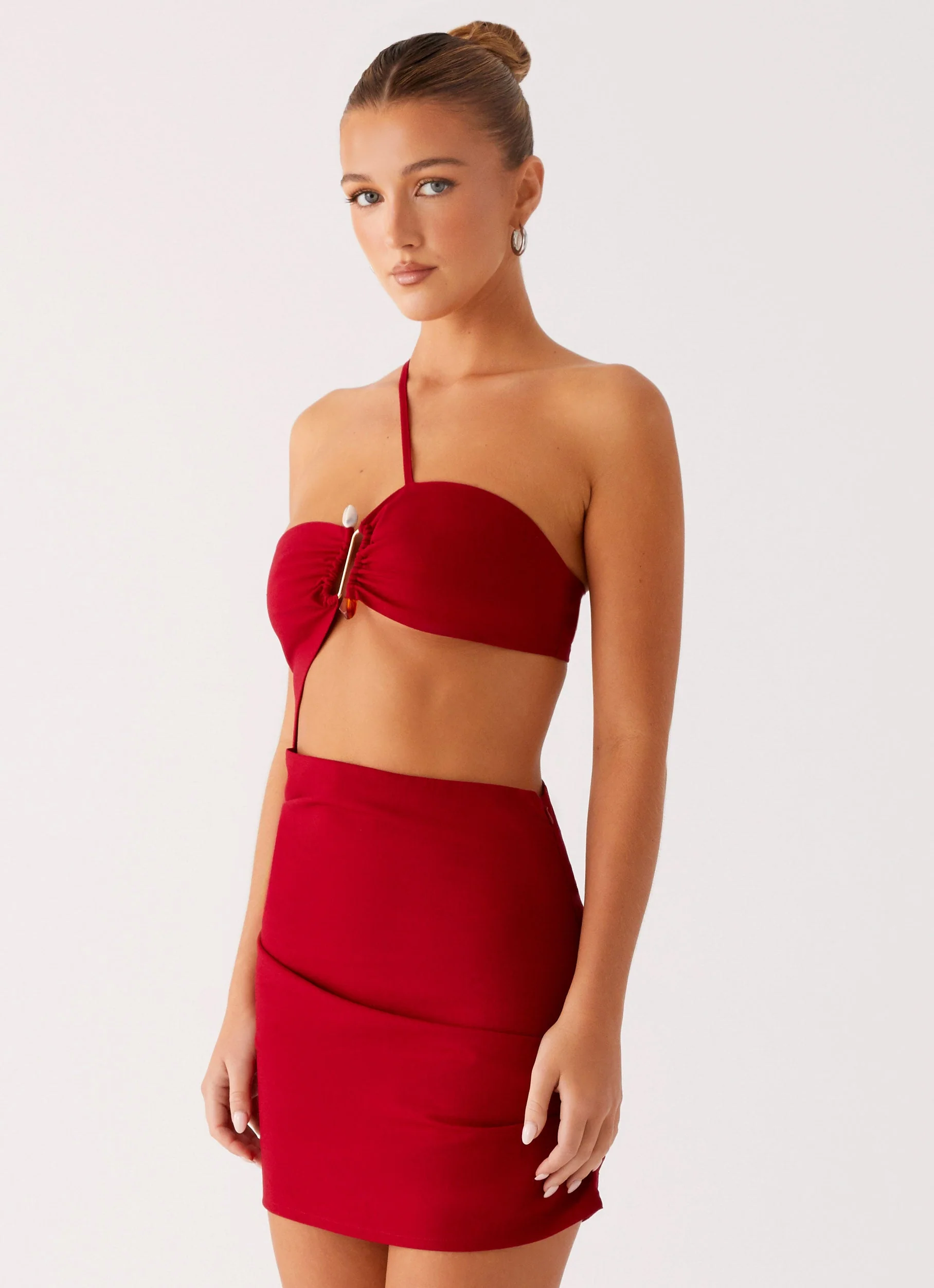 Gossip Mini Dress - Red - Image 3
