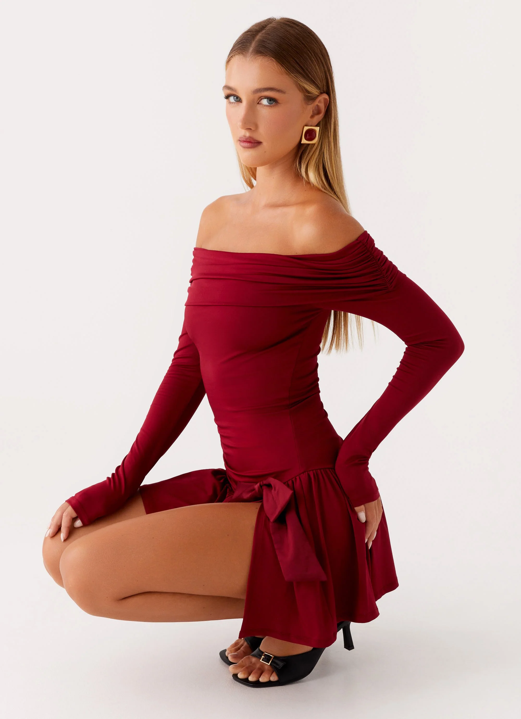 Grazia Mini Dress - Red - Image 5