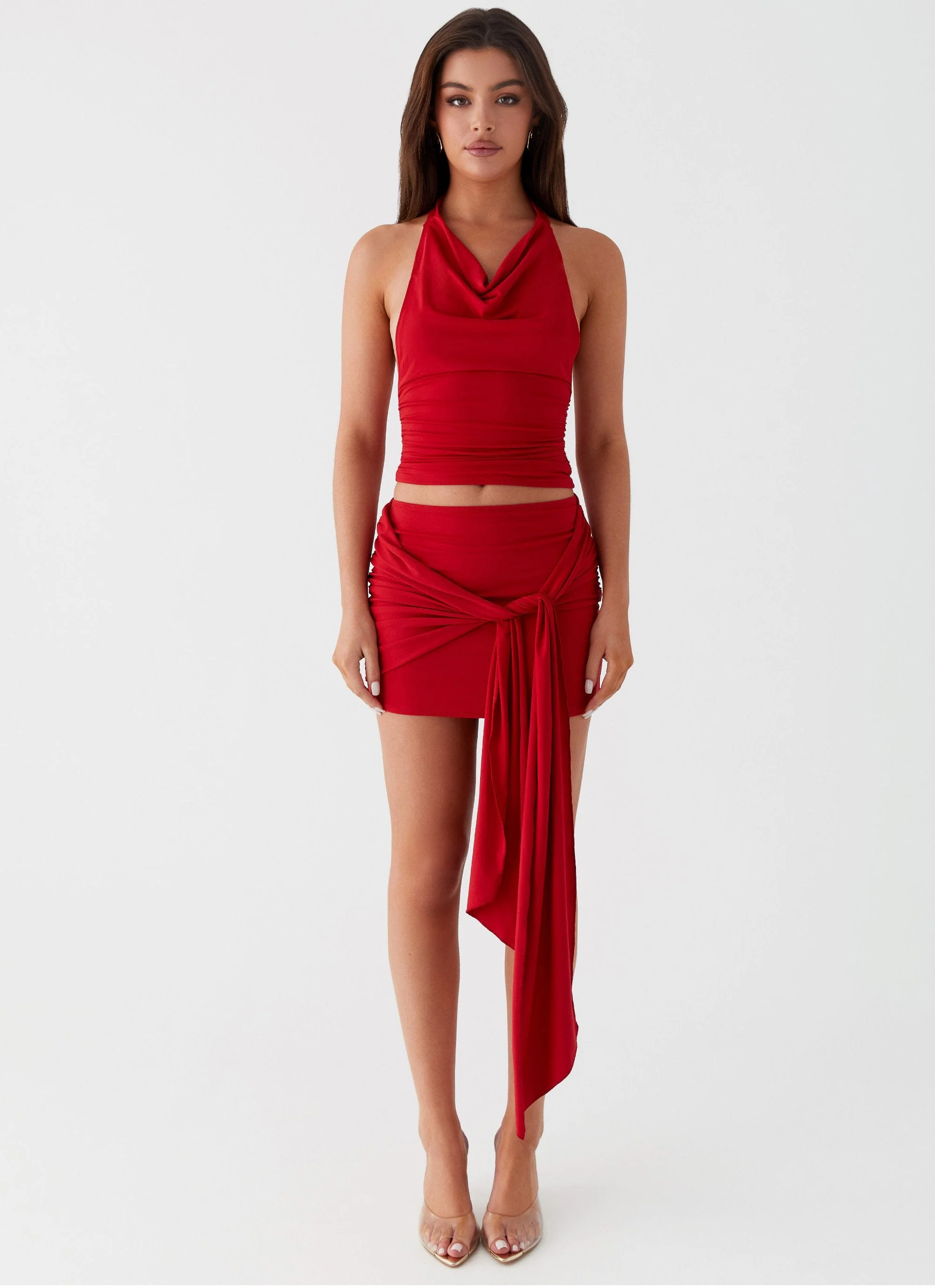 Grazie Lou Mini Skirt - Red - Image 3