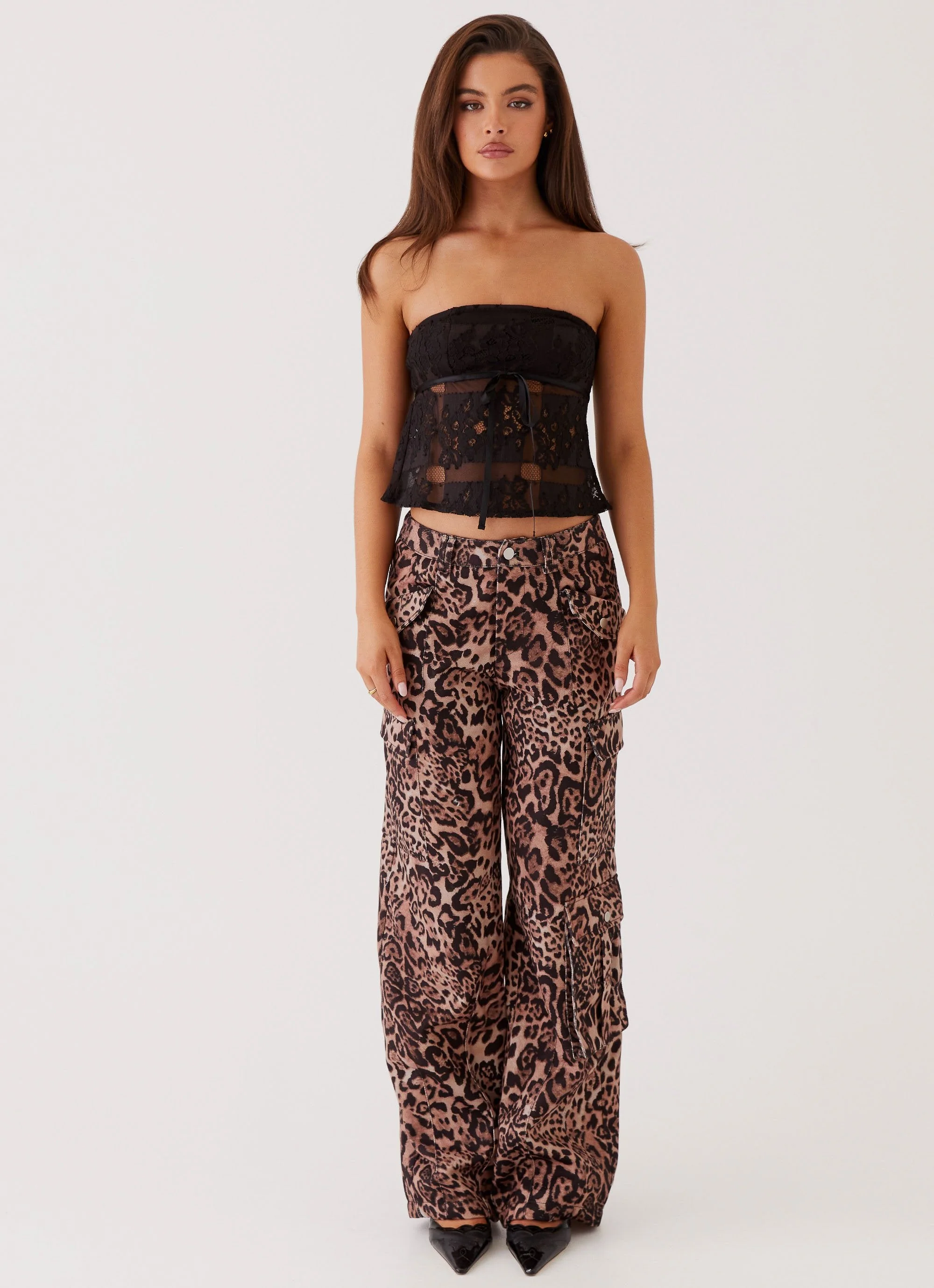 Greedy Cargo Pants - Leopard - Image 3