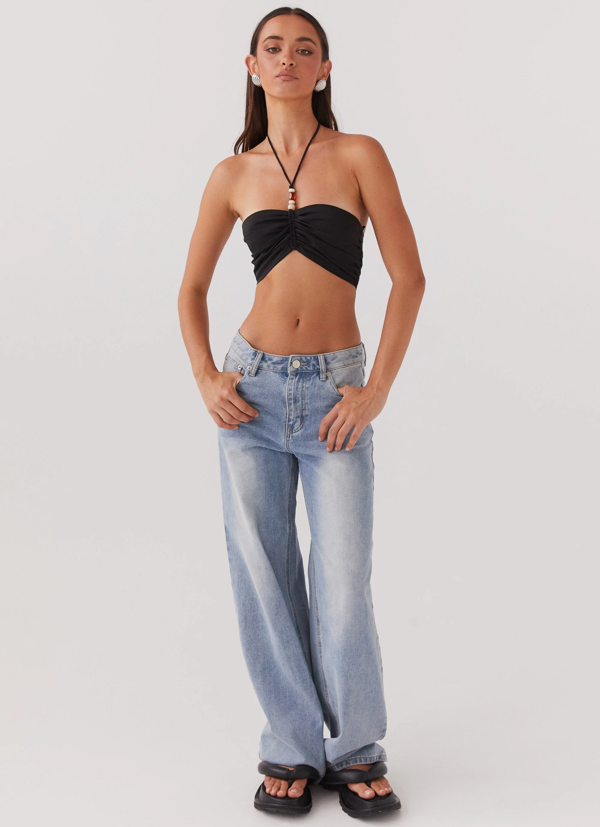 Greta Beaded Top - Black - Image 2
