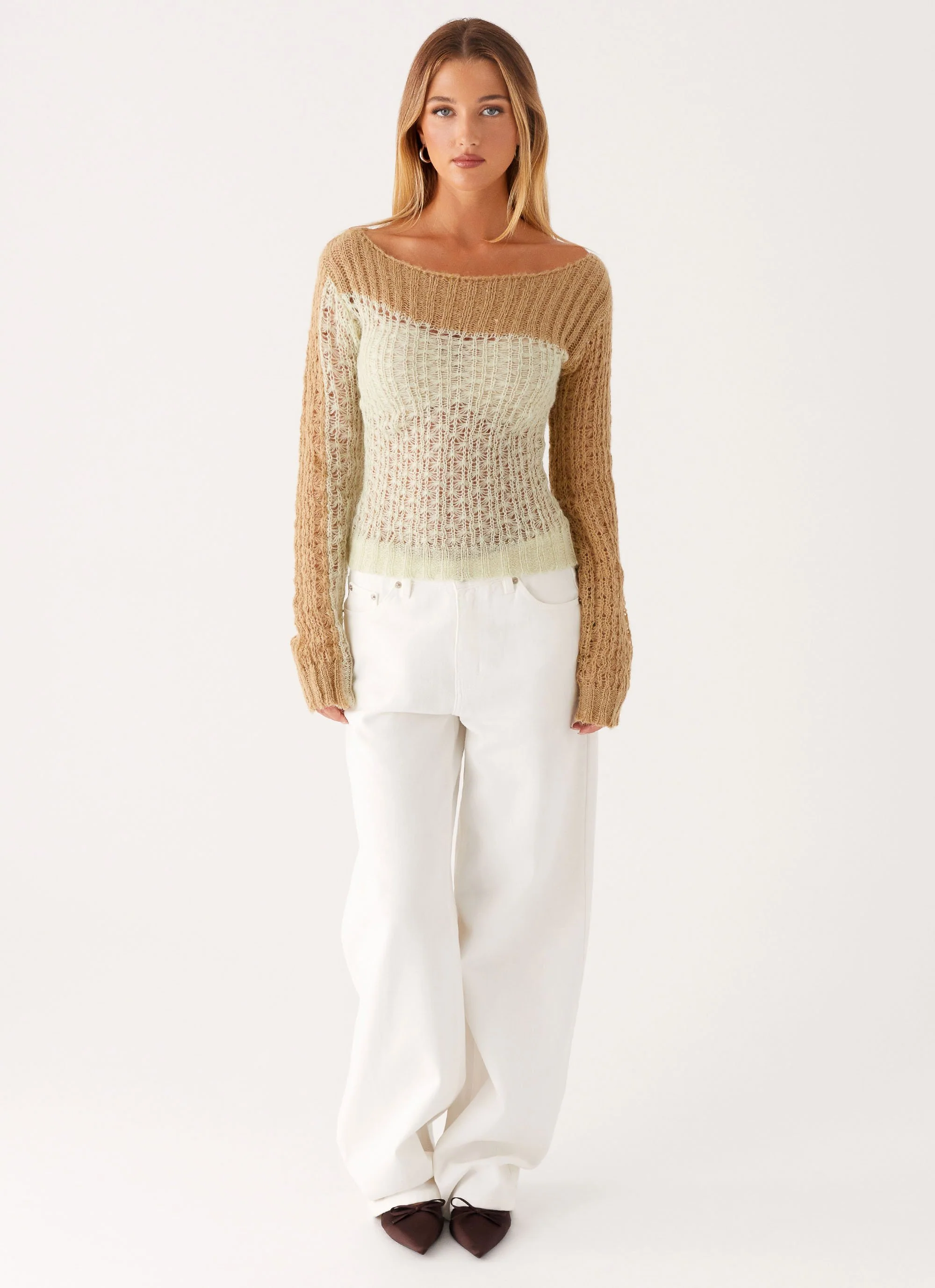 Gretchen Knit Top - Mint Spliced - Image 2