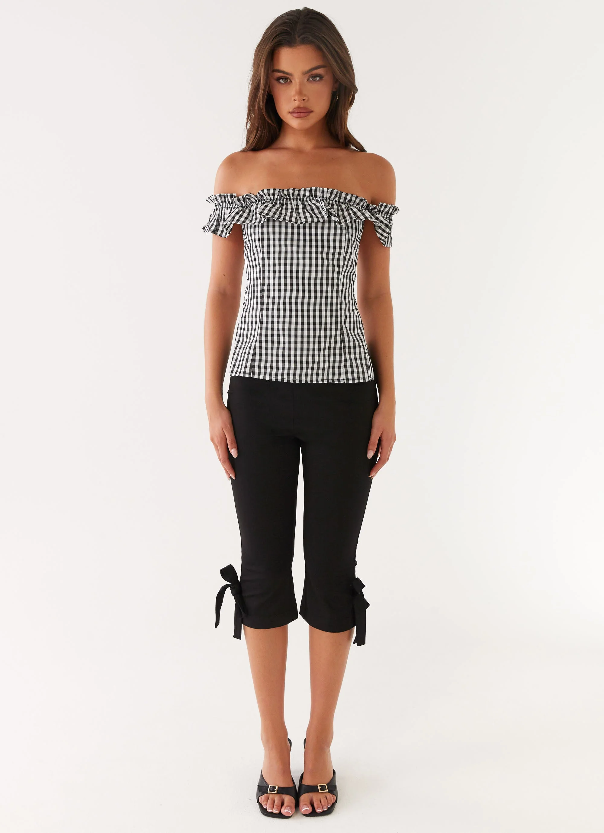 Gwyneth Top - Black Gingham - Image 2