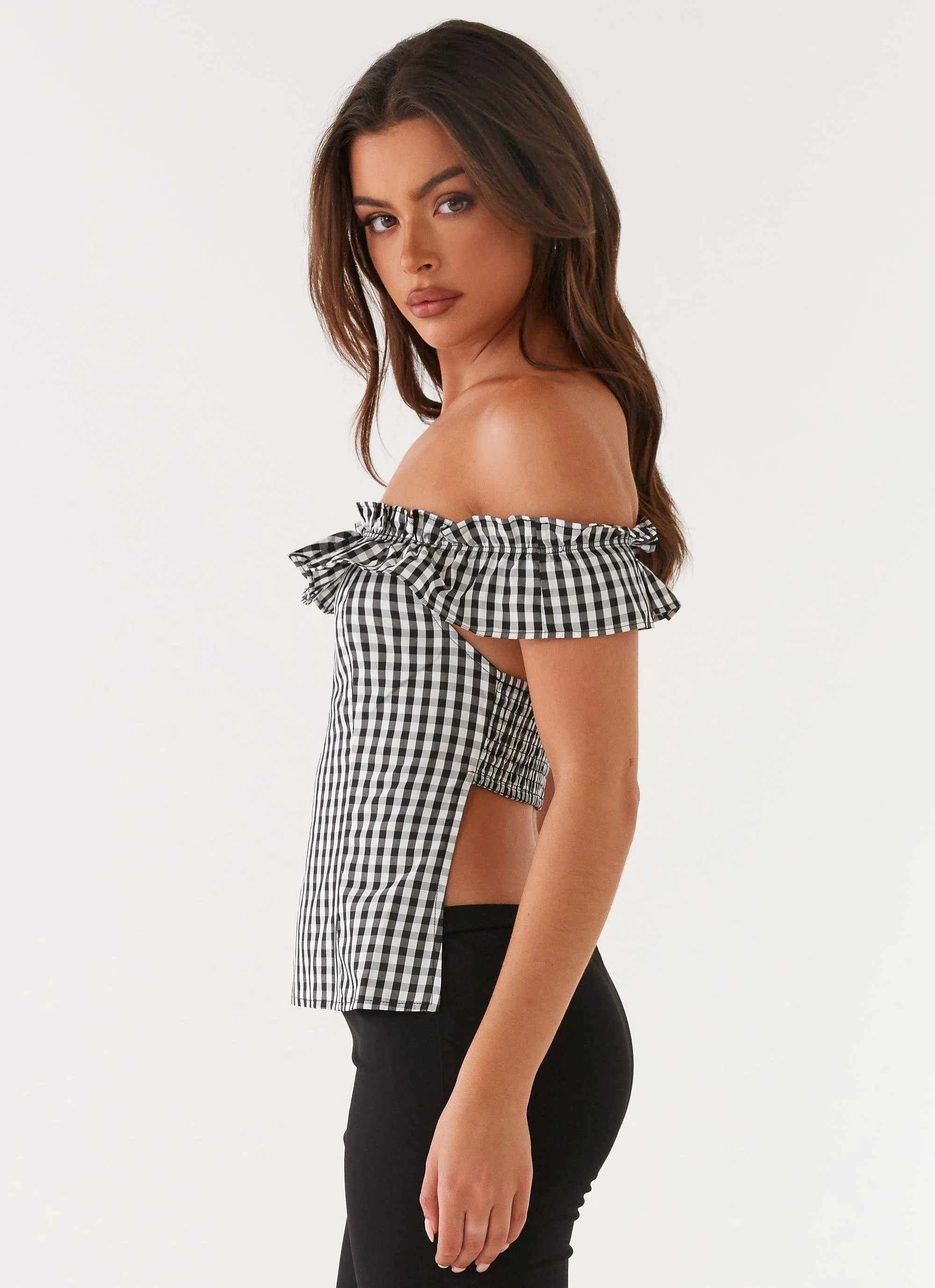 Gwyneth Top - Black Gingham - Image 3