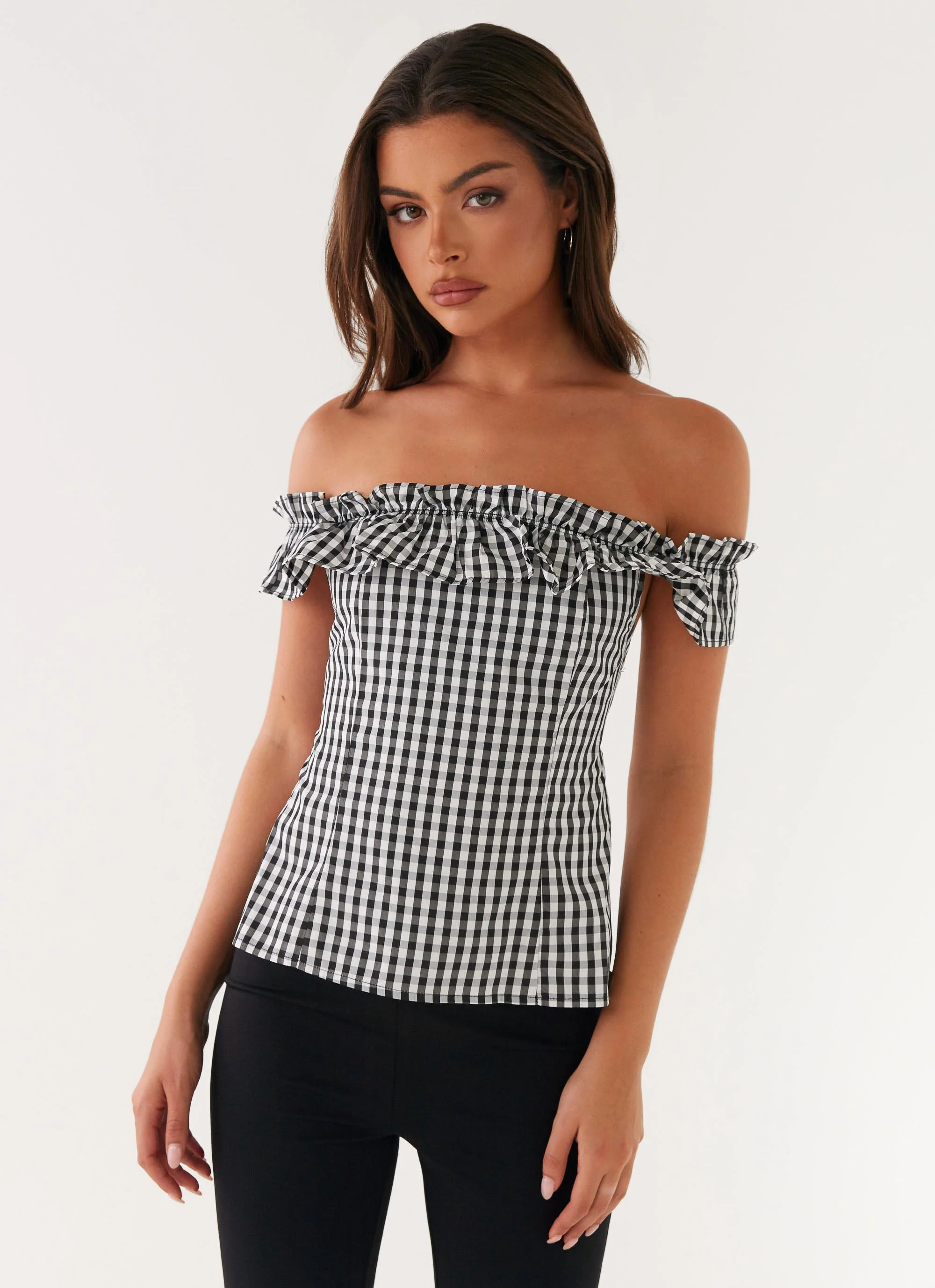 Gwyneth Top - Black Gingham - Image 5