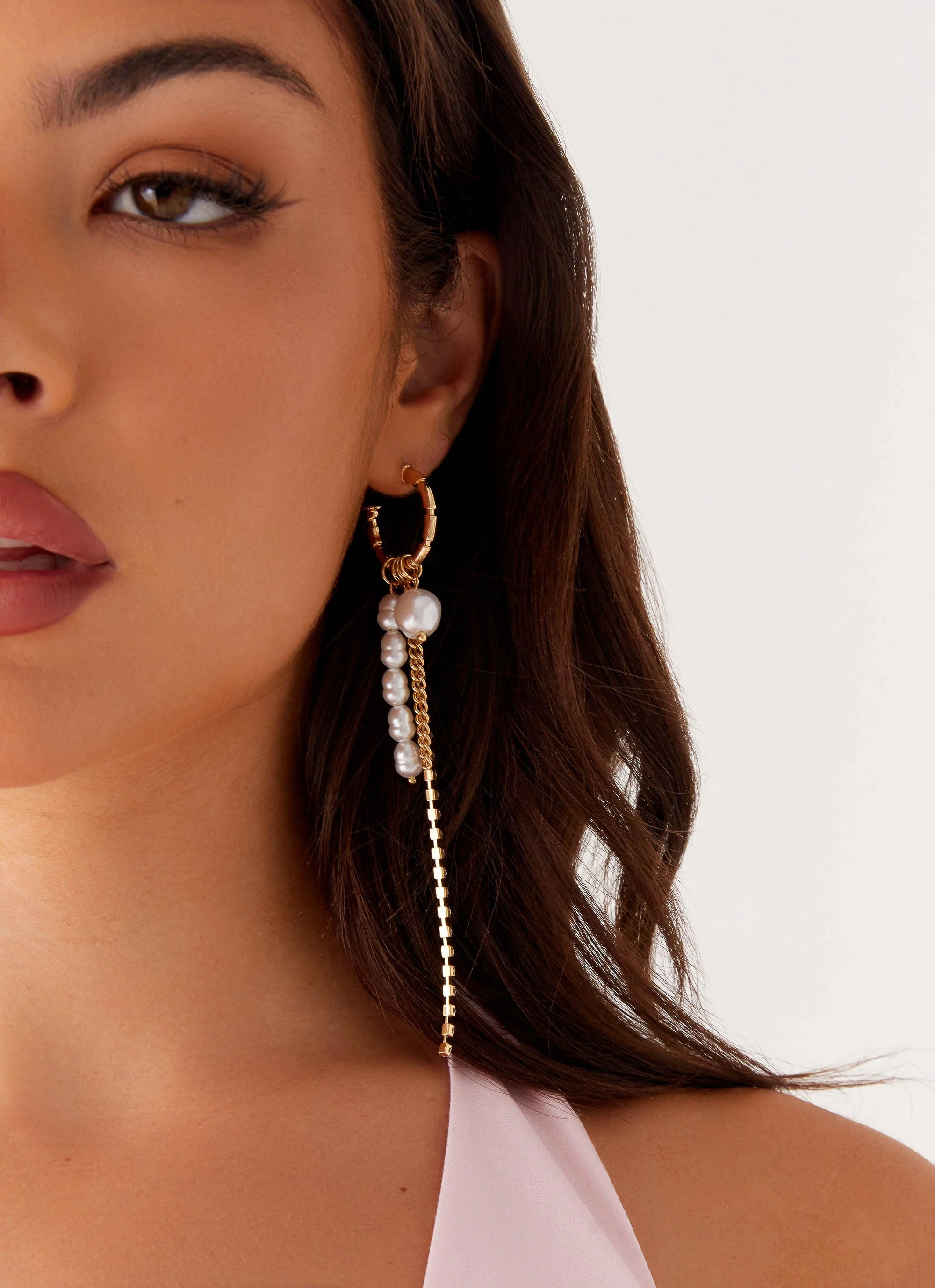 Halo Hoop Earrings - Gold - Image 3